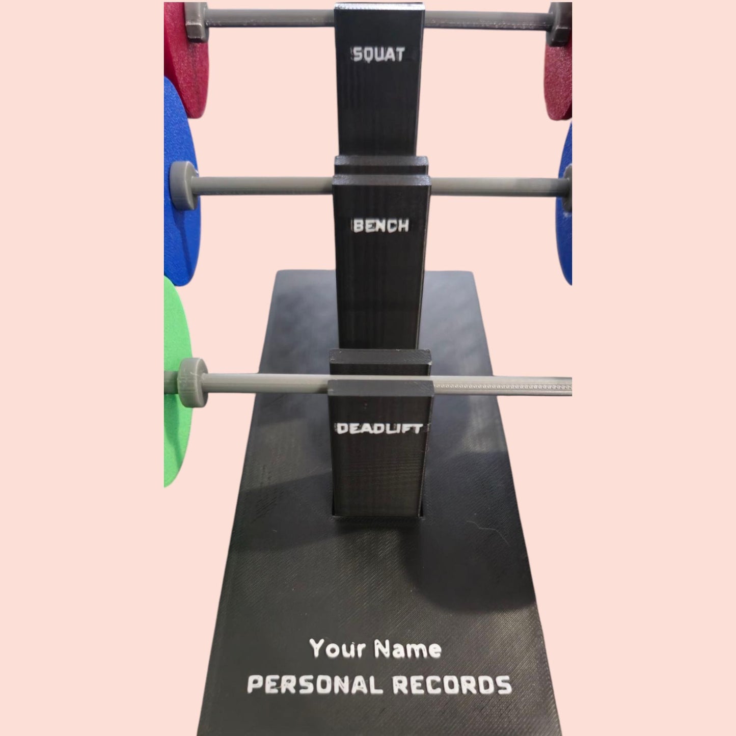 customizable 3D Printed PR Tracker for CrossFit & Powerlifting – Track Personal Records up to 470kg