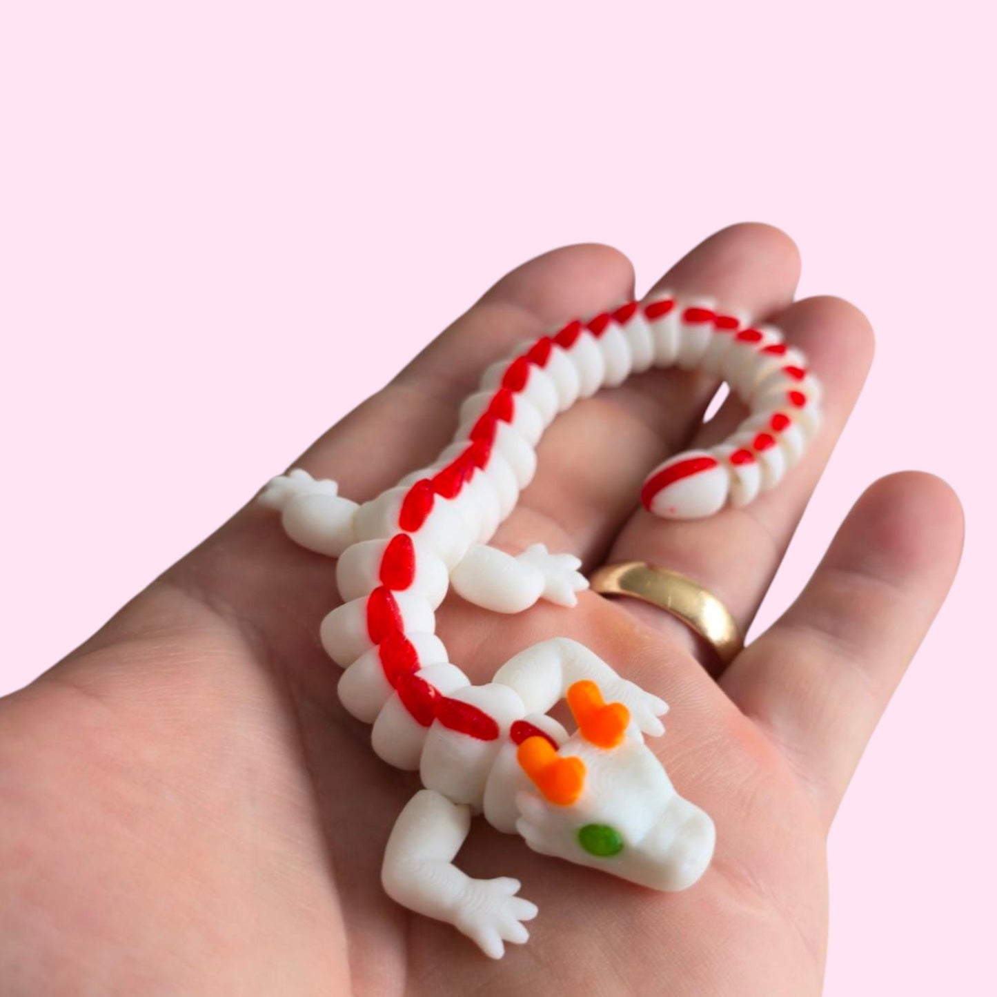 Qinglong Baby Dragon – 7" Poseable 3D Printed Dragon Toy | Articulated Collectible Figurine & Sensory Fidget Gift