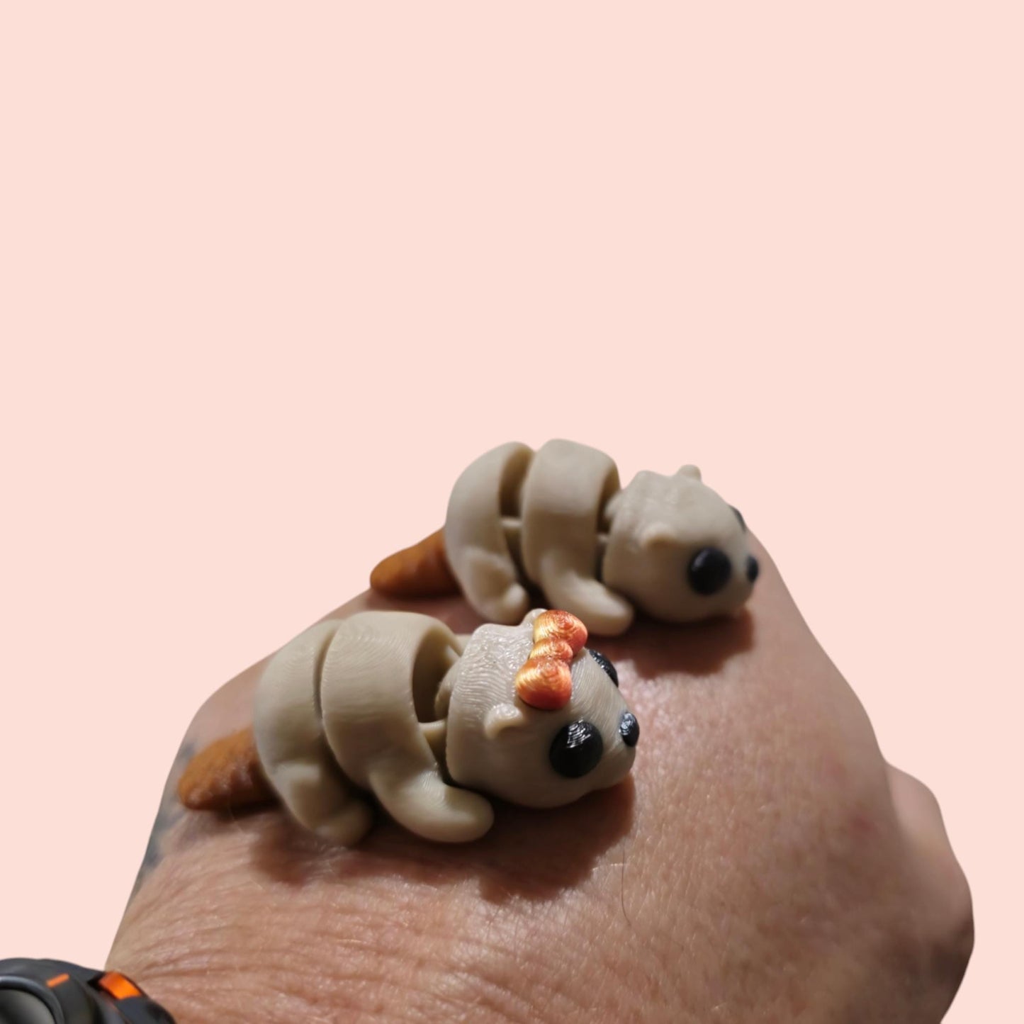 Articulated Fidget Beavers – 3D Printed Sensory Toy Pair – Cute Calming Gift for All Ages