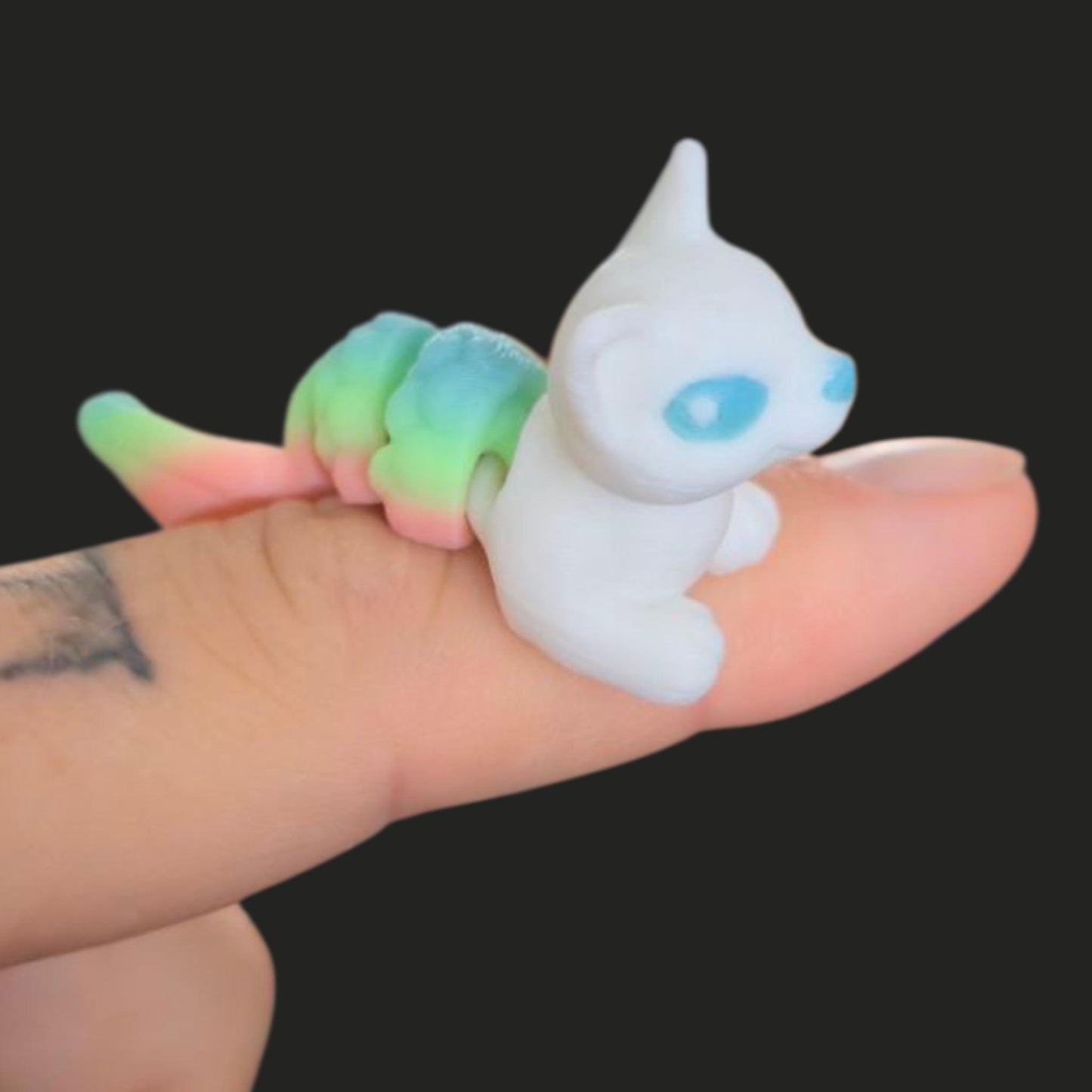 Articulated purmaid Hatchling – Flexible Baby half cat half mermaid Toy – Fantasy Creature Gift – Poseable Fidget Toy – Sensory.