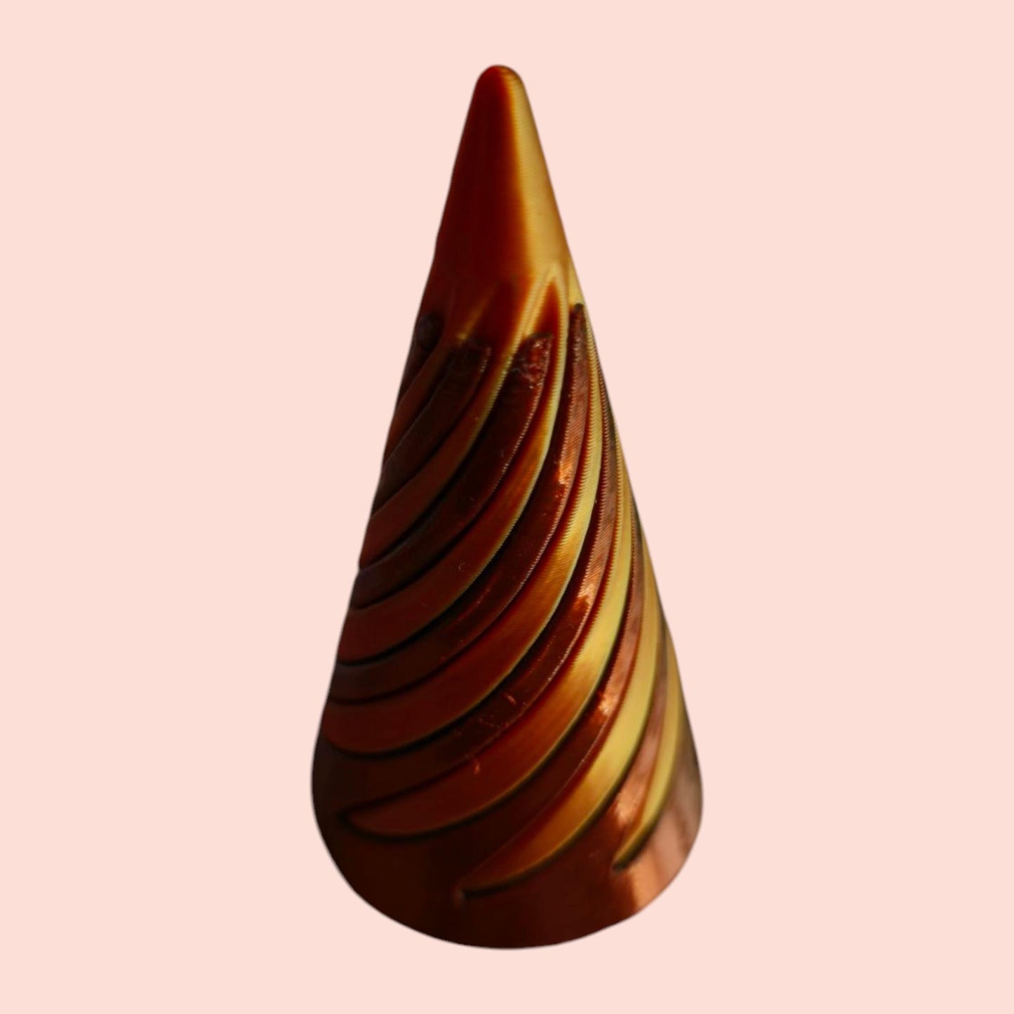 Impossible Pyramid – Sensory Passthrough Sculpture | Spiral Cone Design | Tri-Colour Base + Dual-Colour Core | UK-Made