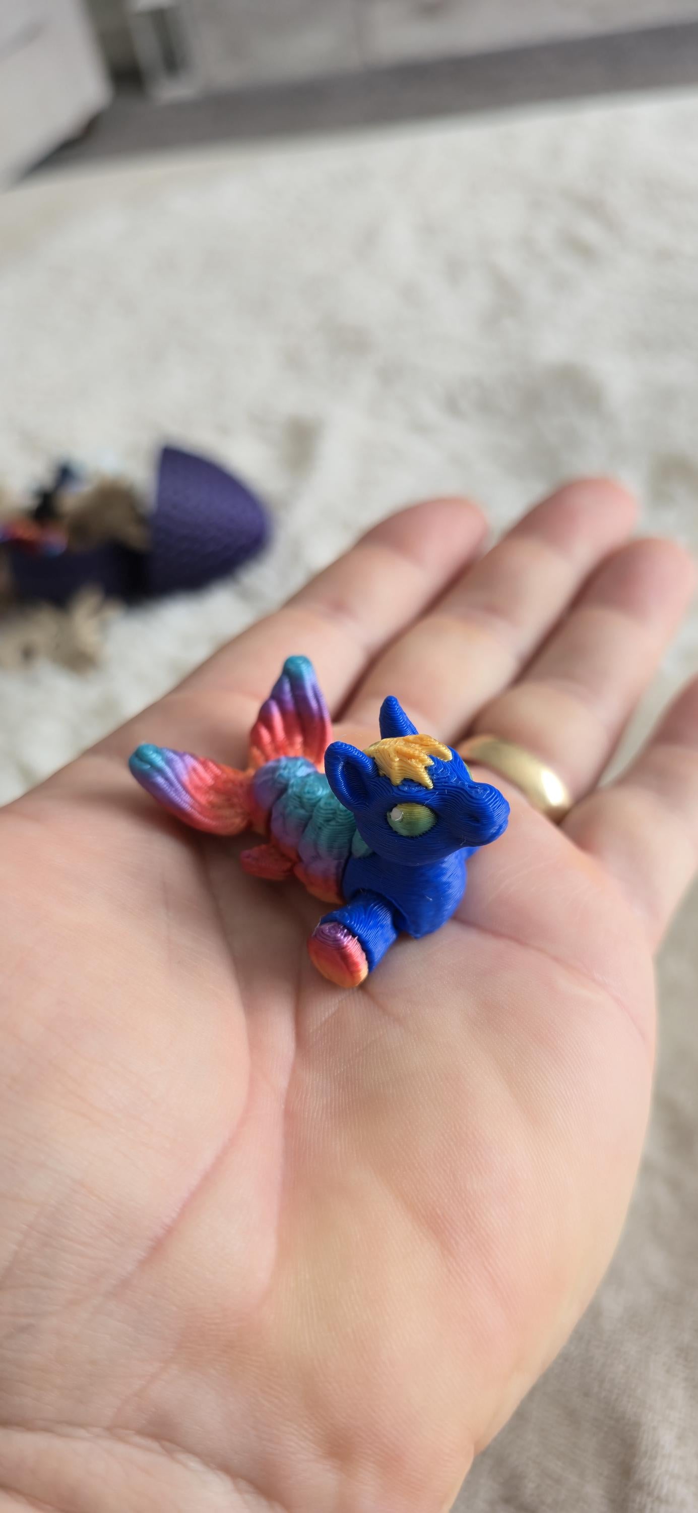 The Hatchling Collection with Egg – 5 Baby Mythical Creatures + Egg Home – 3D Printed Fantasy Figurine Set – Cute Collectible Gift