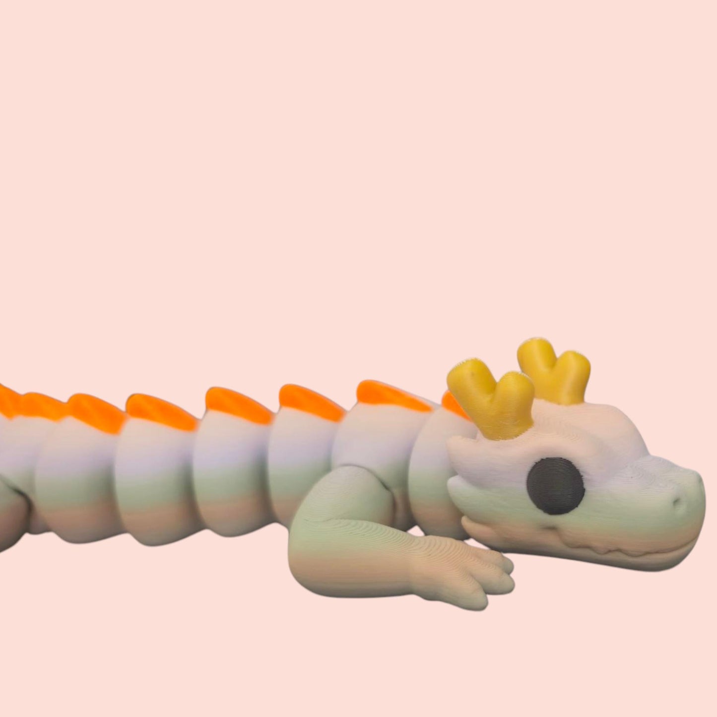 Qinglong Baby Dragon – 13" Poseable 3D Printed Dragon Toy | Articulated Collectible Figurine & Sensory Fidget Gift