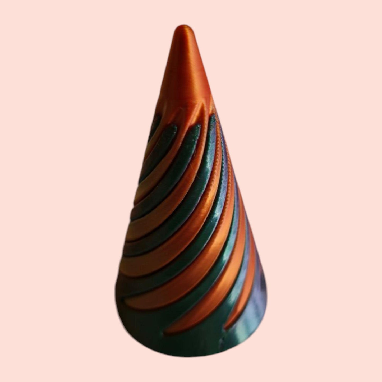 Impossible Pyramid – Sensory Passthrough Sculpture | Spiral Cone Design | Tri-Colour Base + Dual-Colour Core | UK-Made