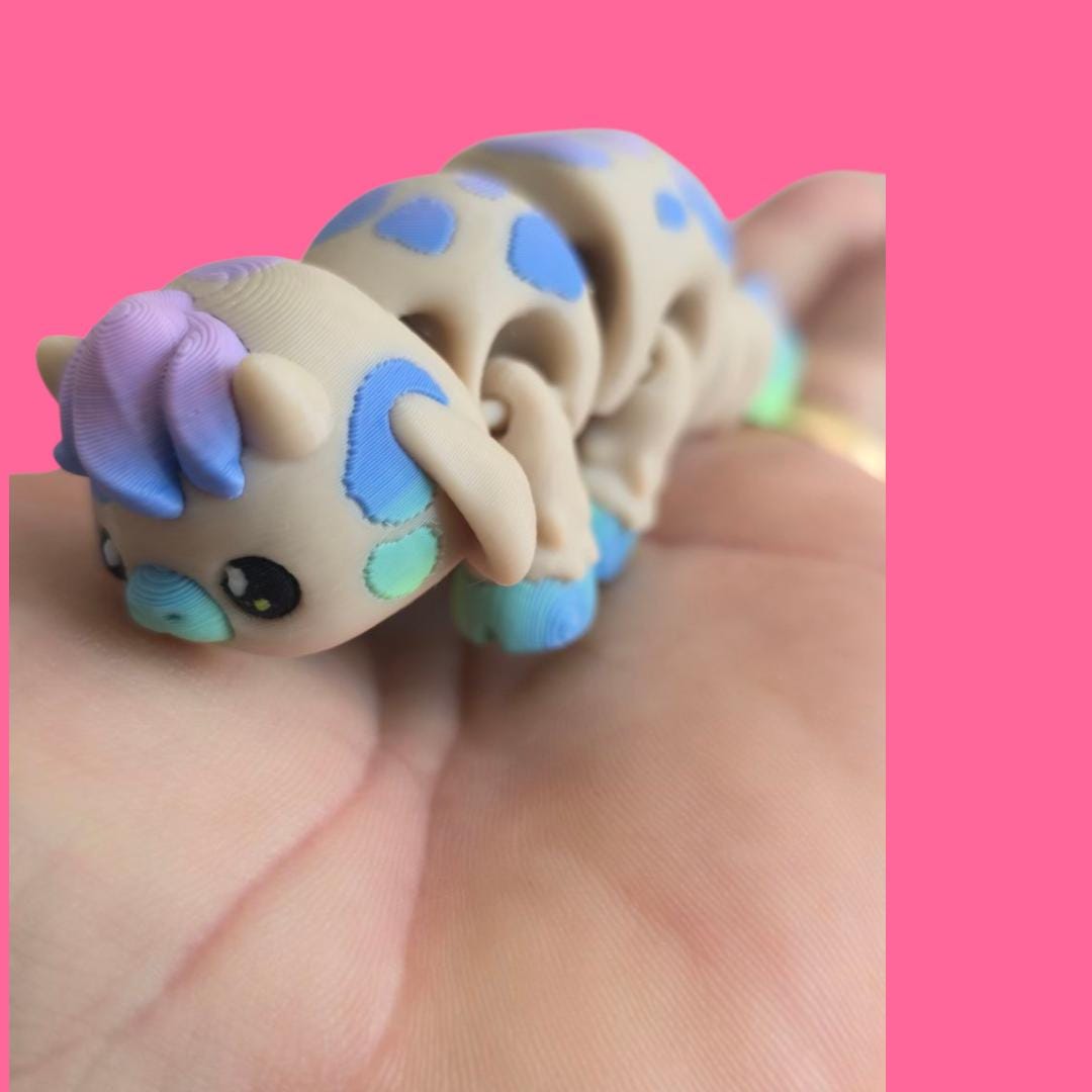 Flexi Cow – 3D Printed Poseable Cow Toy – Articulated Farm Animal – Fidget Desk Buddy – Cute Gift for Cow Lovers