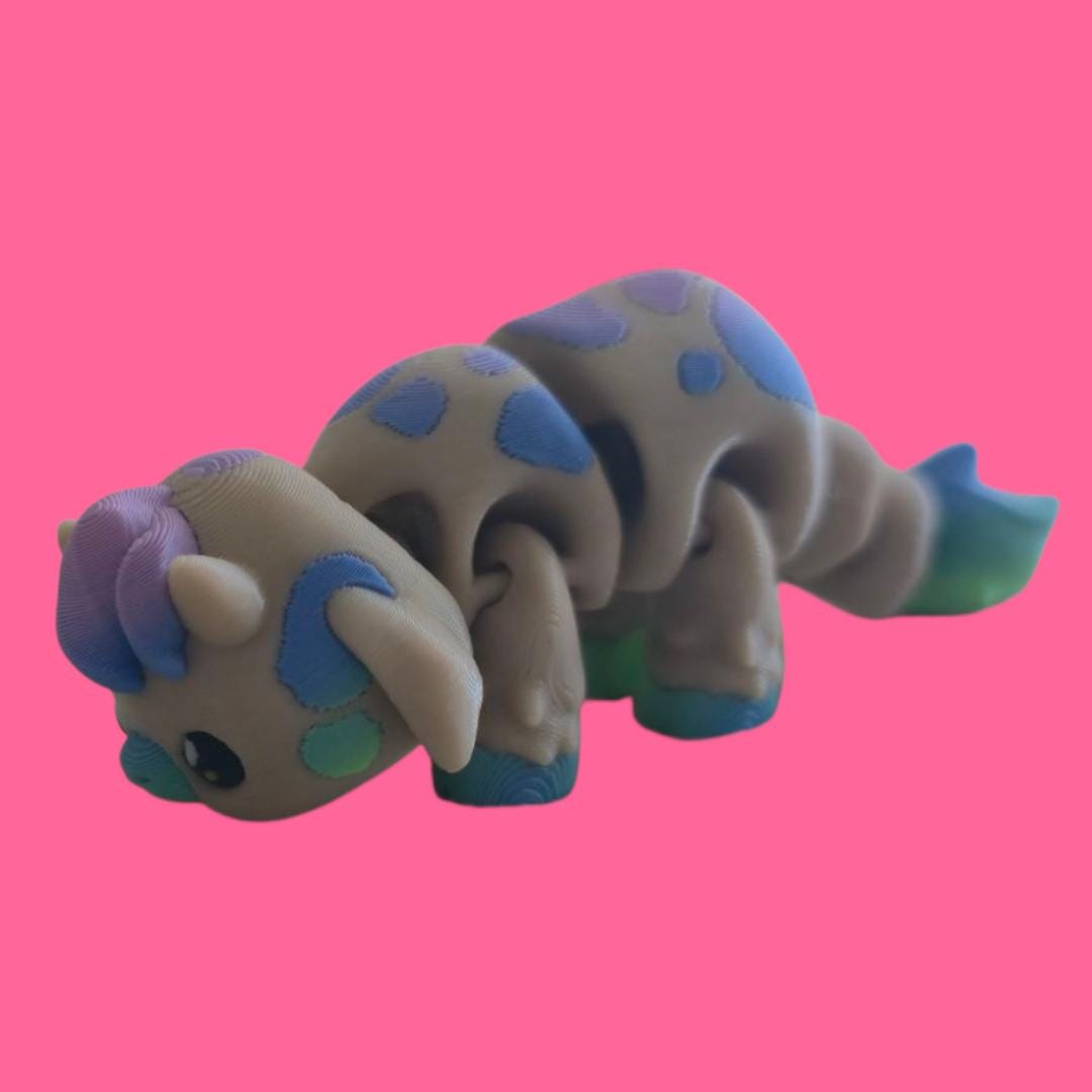Flexi Cow – 3D Printed Poseable Cow Toy – Articulated Farm Animal – Fidget Desk Buddy – Cute Gift for Cow Lovers
