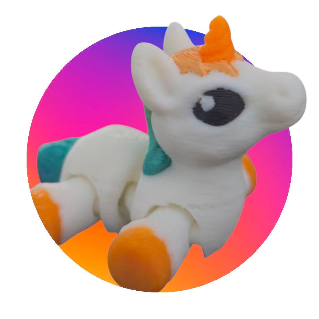 Articulated Unicorn Hatchling – Flexible Baby Unicorn Toy – Fantasy Creature Gift – Poseable Fidget Toy – Cute Desk Companion