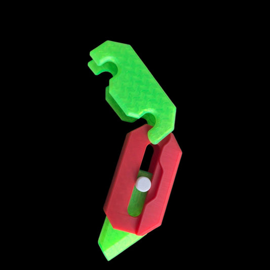 3D Printed Gravity Knife Fidget – Flip & Click Toy for Stress Relief | Safe EDC Fidget for Adults & Teens