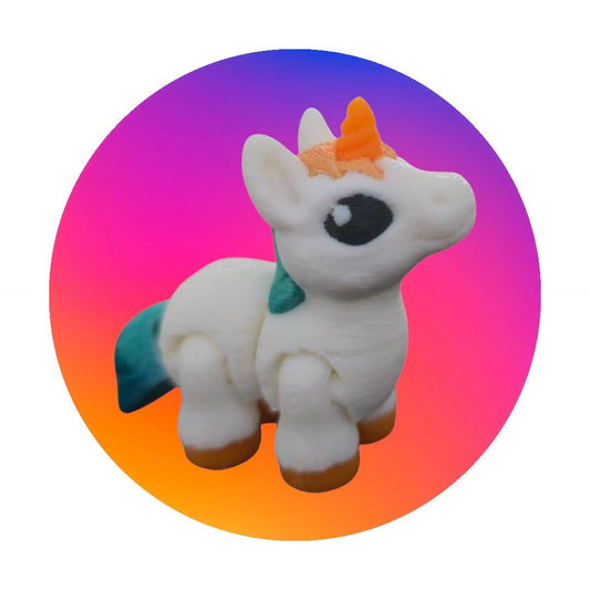 Articulated Unicorn Hatchling – Flexible Baby Unicorn Toy – Fantasy Creature Gift – Poseable Fidget Toy – Cute Desk Companion