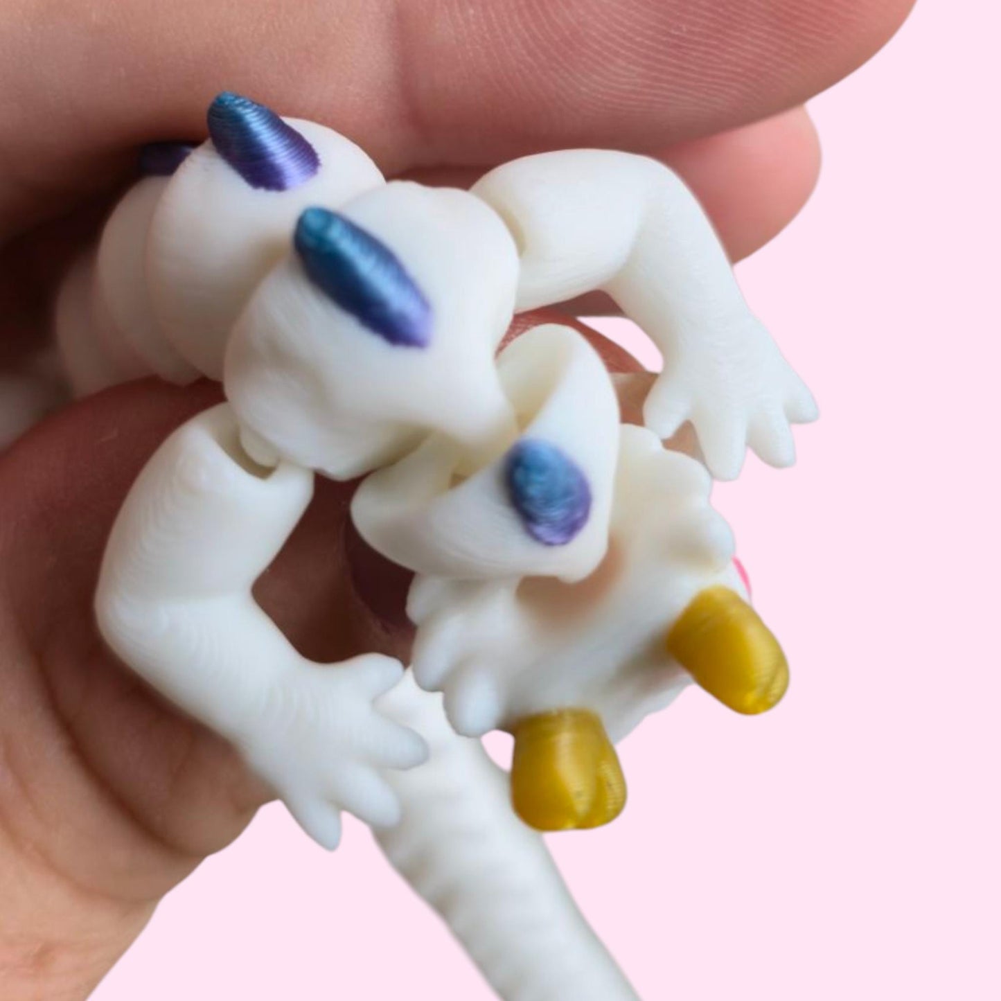 Qinglong Baby Dragon – 7 Inch Articulated 3D Printed Figurine – Poseable Sensory Toy – Mythical Creature Gift – Pocket Dragon Collectible"