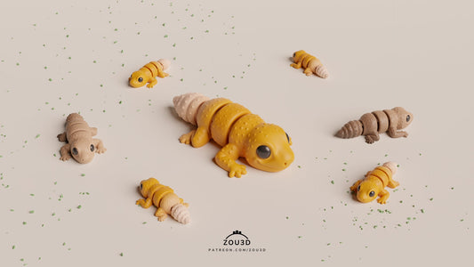 Articulated Micro Animals – Cute Sensory Fidget Friends – 3D Printed Mini Stress Relief Toys