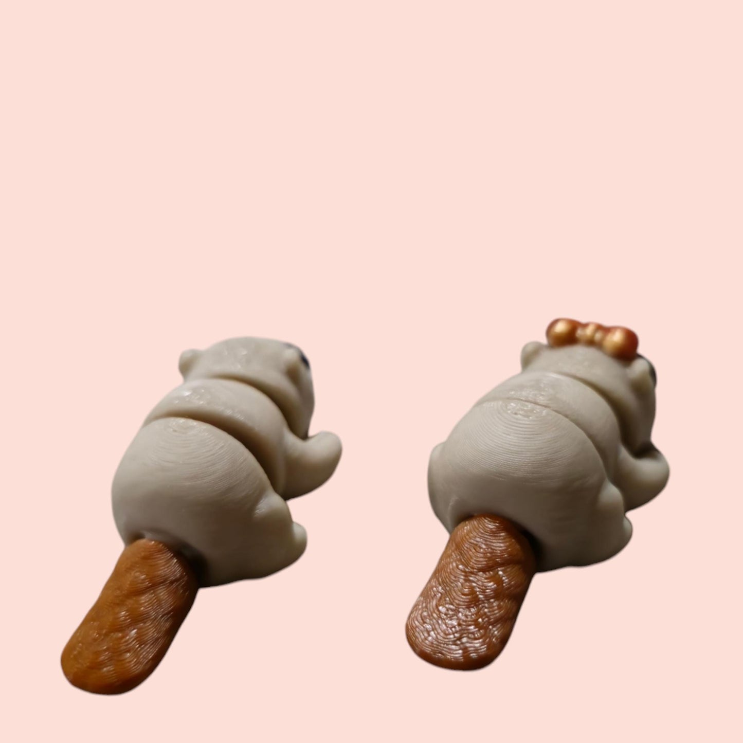 Articulated Fidget Beavers – 3D Printed Sensory Toy Pair – Cute Calming Gift for All Ages