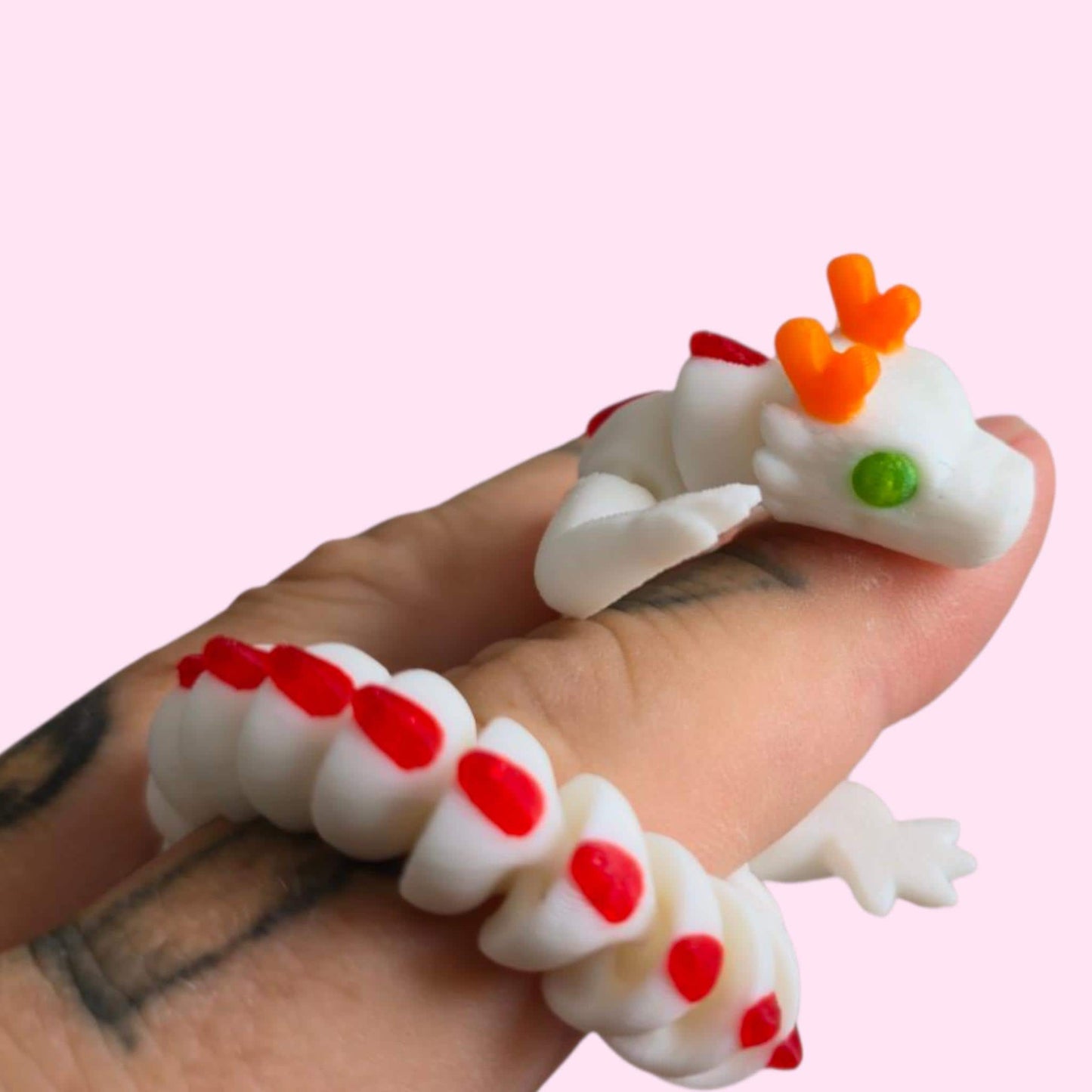 Qinglong Baby Dragon – 7" Poseable 3D Printed Dragon Toy | Articulated Collectible Figurine & Sensory Fidget Gift