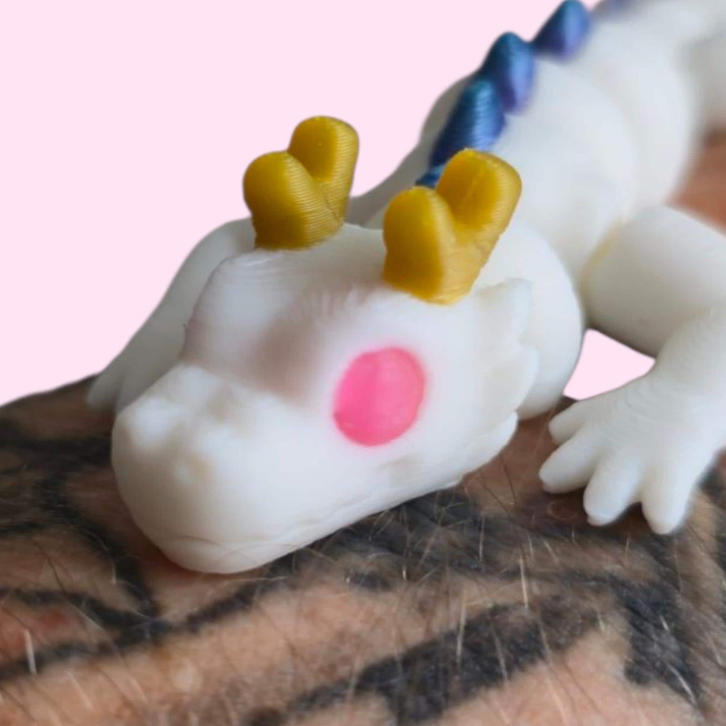 Qinglong Baby Dragon – 7 Inch Articulated 3D Printed Figurine – Poseable Sensory Toy – Mythical Creature Gift – Pocket Dragon Collectible"