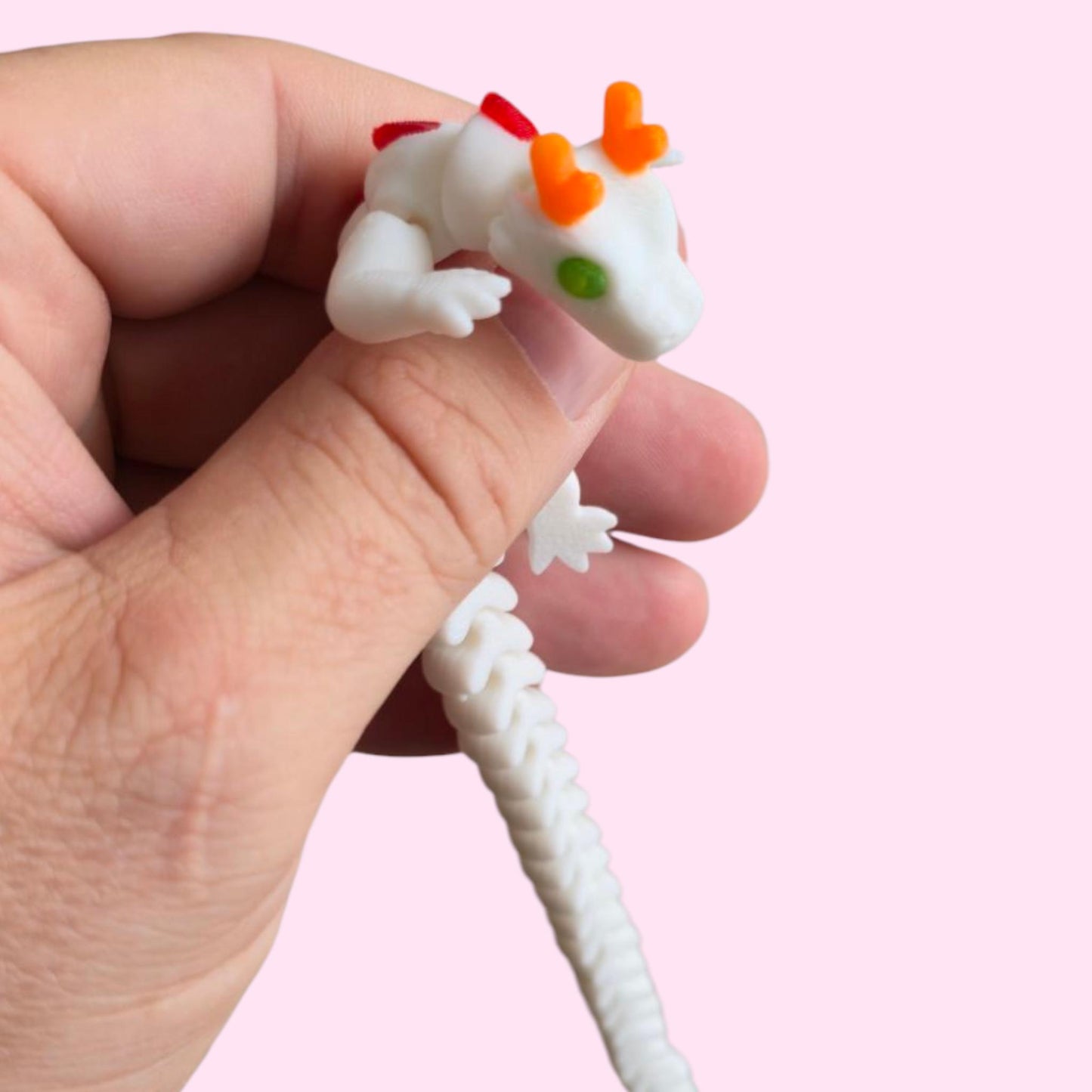 Qinglong Baby Dragon – 7" Poseable 3D Printed Dragon Toy | Articulated Collectible Figurine & Sensory Fidget Gift
