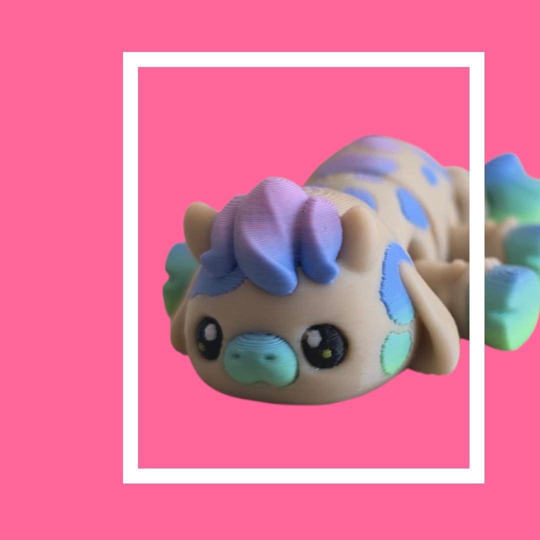 Flexi Cow – 3D Printed Poseable Cow Toy – Articulated Farm Animal – Fidget Desk Buddy – Cute Gift for Cow Lovers