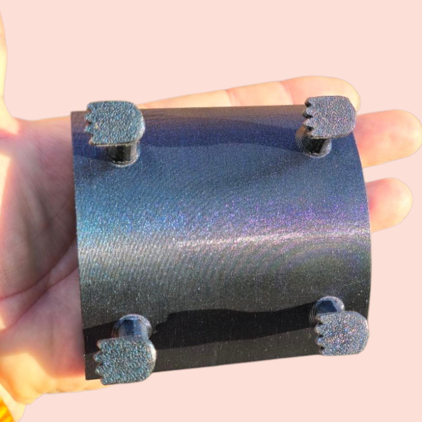 Poly Frenchie Dog Toilet Roll Holder – 3D Printed Fun Bathroom Decor – Blue Glitter Finish
