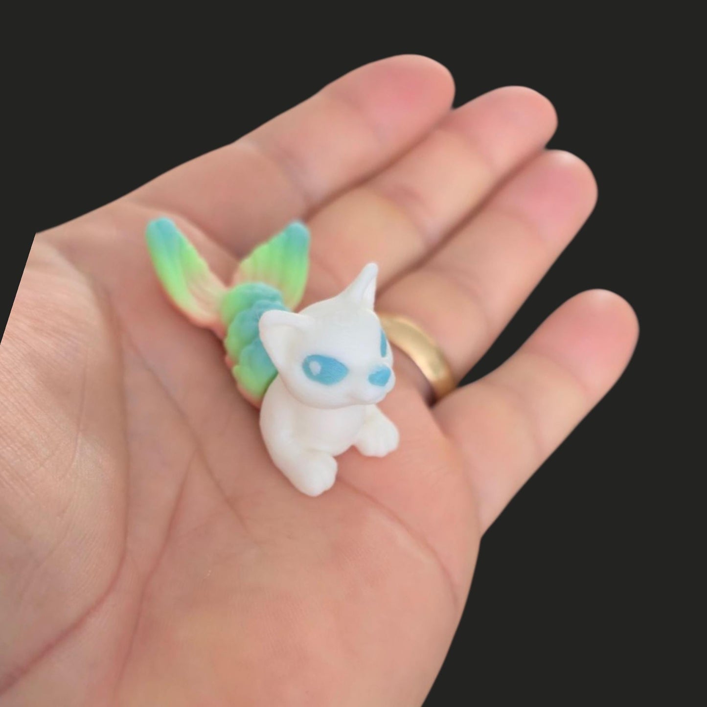 Articulated purmaid Hatchling – Flexible Baby half cat half mermaid Toy – Fantasy Creature Gift – Poseable Fidget Toy – Sensory.