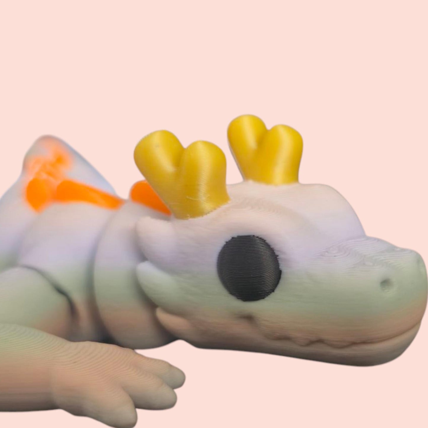 Qinglong Baby Dragon – 13" Poseable 3D Printed Dragon Toy | Articulated Collectible Figurine & Sensory Fidget Gift