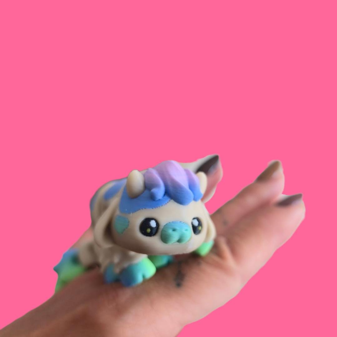 Flexi Cow – 3D Printed Poseable Cow Toy – Articulated Farm Animal – Fidget Desk Buddy – Cute Gift for Cow Lovers