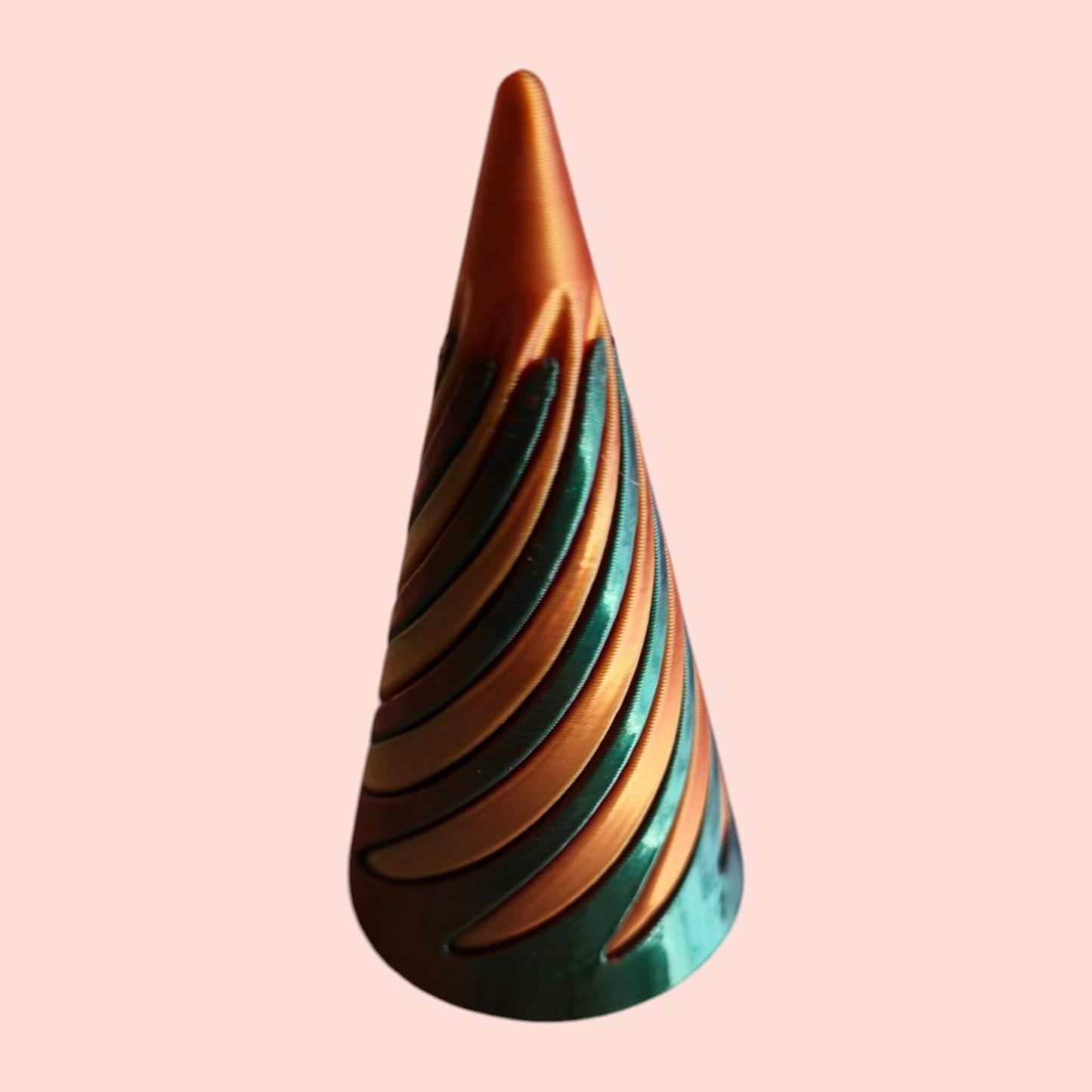 Impossible Pyramid – Sensory Passthrough Sculpture | Spiral Cone Design | Tri-Colour Base + Dual-Colour Core | UK-Made