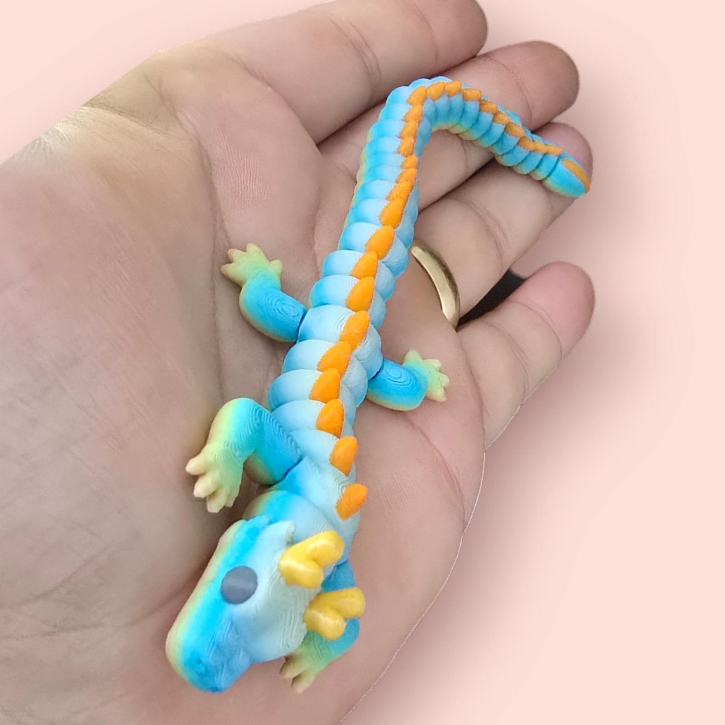Qinglong Dragon – Matte multi colour 7" Poseable Dragon Toy | Articulated Sensory Fidget Gift