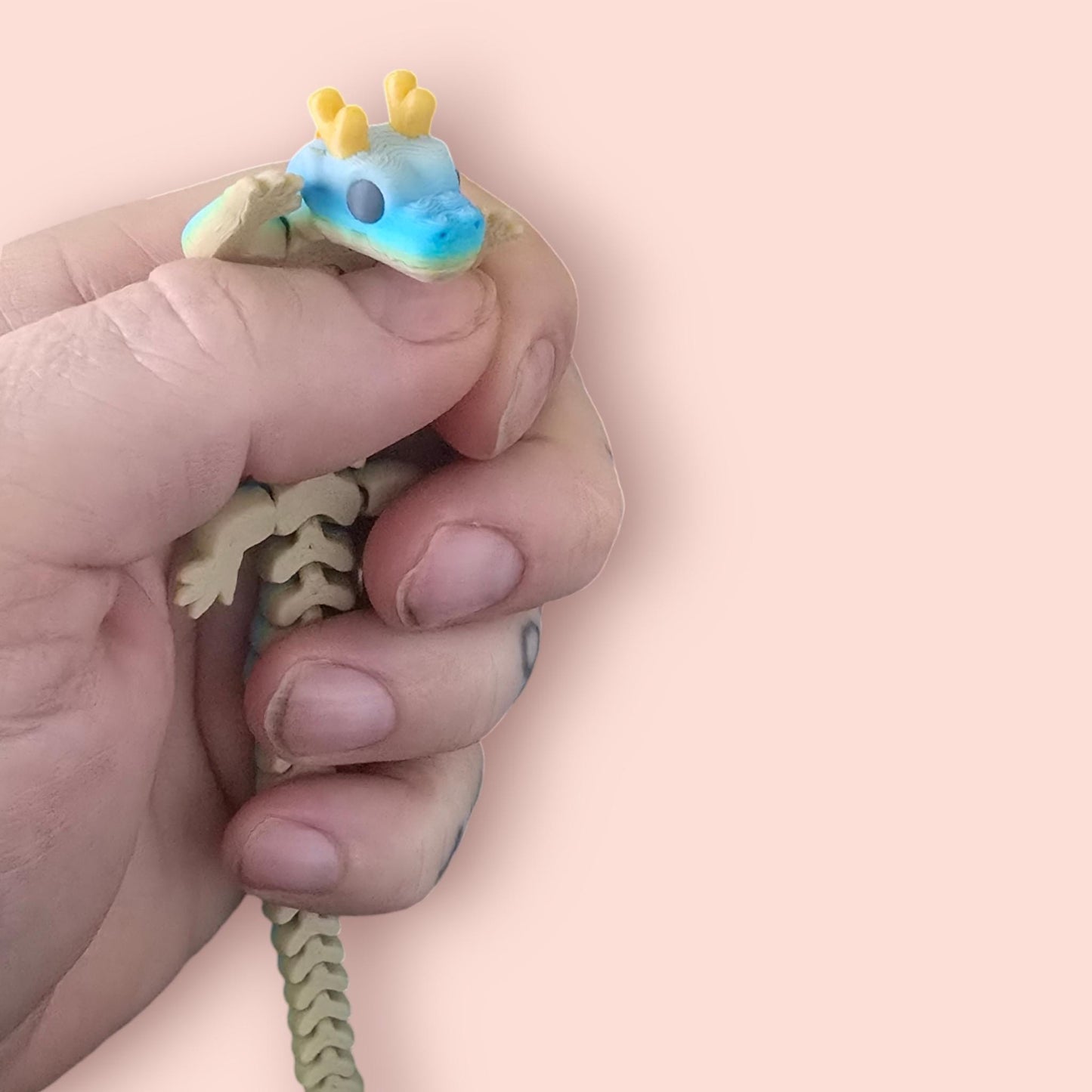 Qinglong Dragon – Matte multi colour 7" Poseable Dragon Toy | Articulated Sensory Fidget Gift