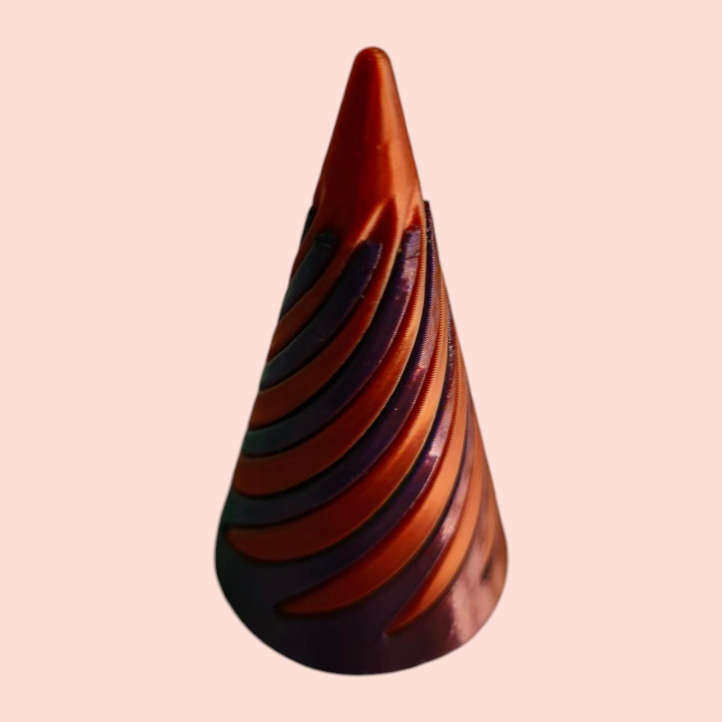 Impossible Pyramid – Sensory Passthrough Sculpture | Spiral Cone Design | Tri-Colour Base + Dual-Colour Core | UK-Made