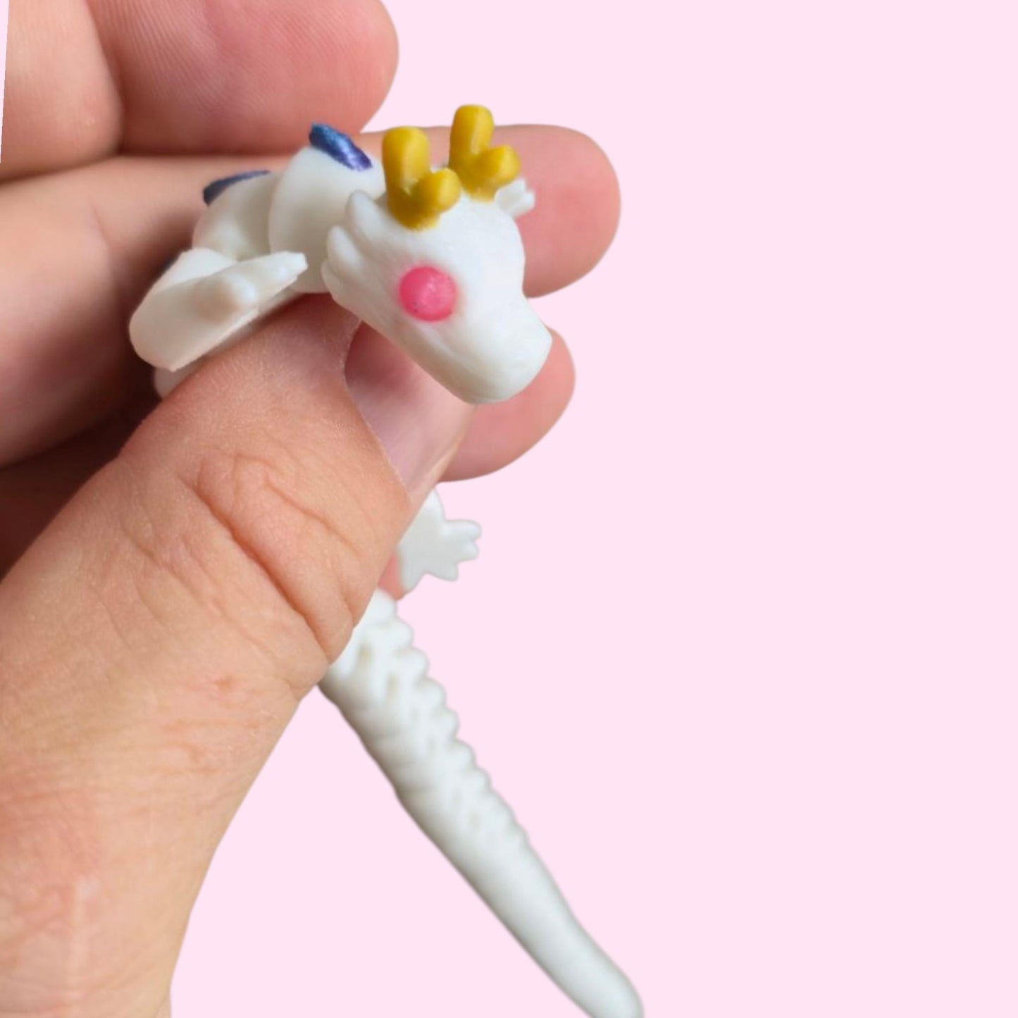 Qinglong Baby Dragon – 7 Inch Articulated 3D Printed Figurine – Poseable Sensory Toy – Mythical Creature Gift – Pocket Dragon Collectible"