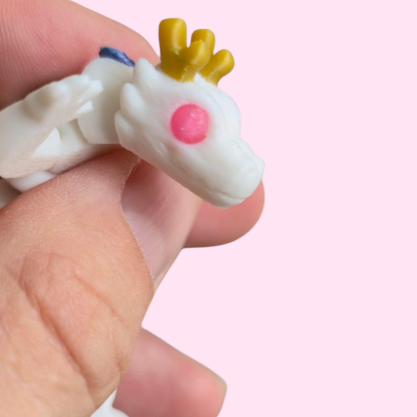 Qinglong Baby Dragon – 7 Inch Articulated 3D Printed Figurine – Poseable Sensory Toy – Mythical Creature Gift – Pocket Dragon Collectible"