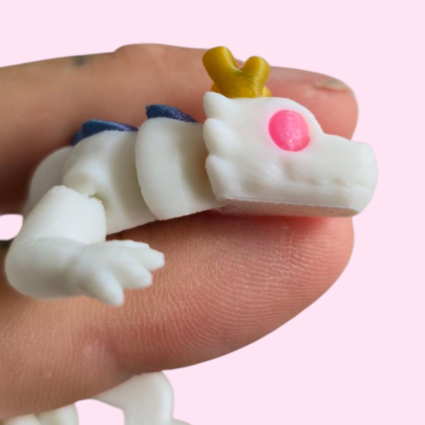 Qinglong Baby Dragon – 7 Inch Articulated 3D Printed Figurine – Poseable Sensory Toy – Mythical Creature Gift – Pocket Dragon Collectible"