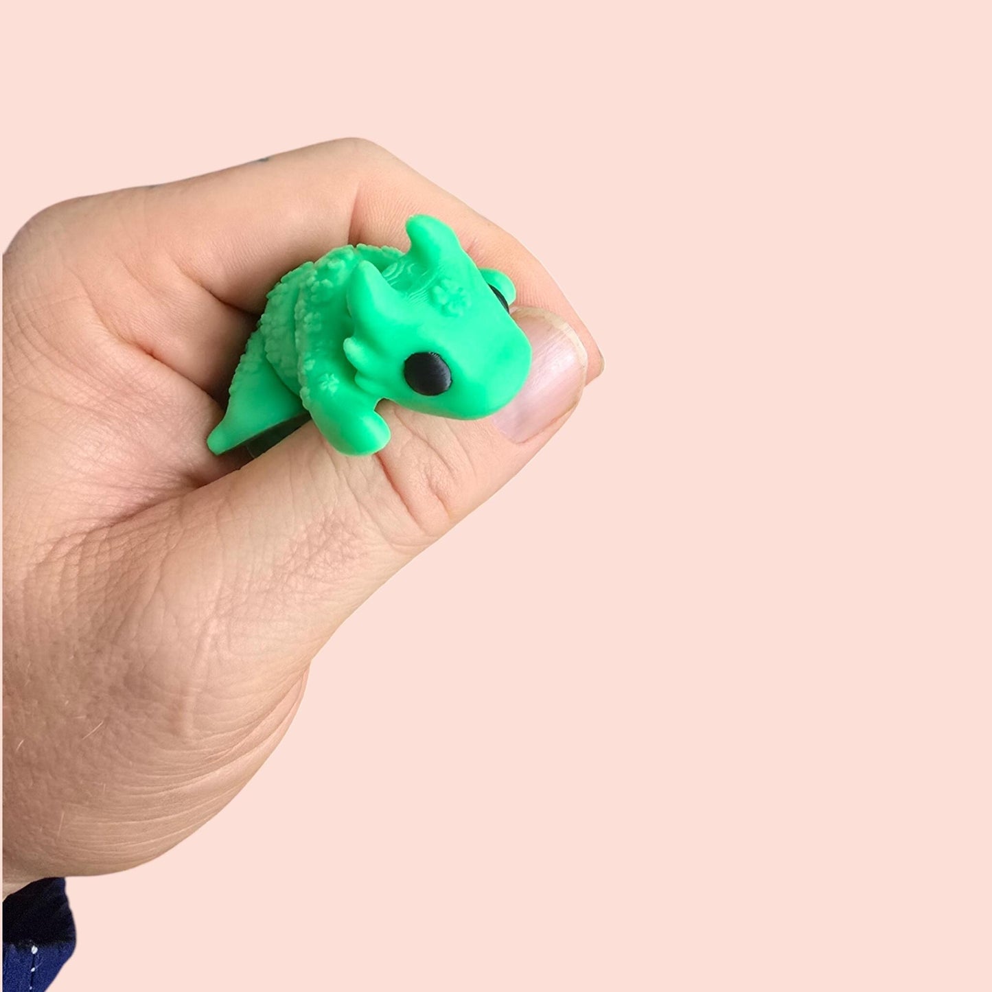 Lucky Dragon with Cupcake Home – 3D Printed Articulated Sensory Toy & Collectible Display Pod