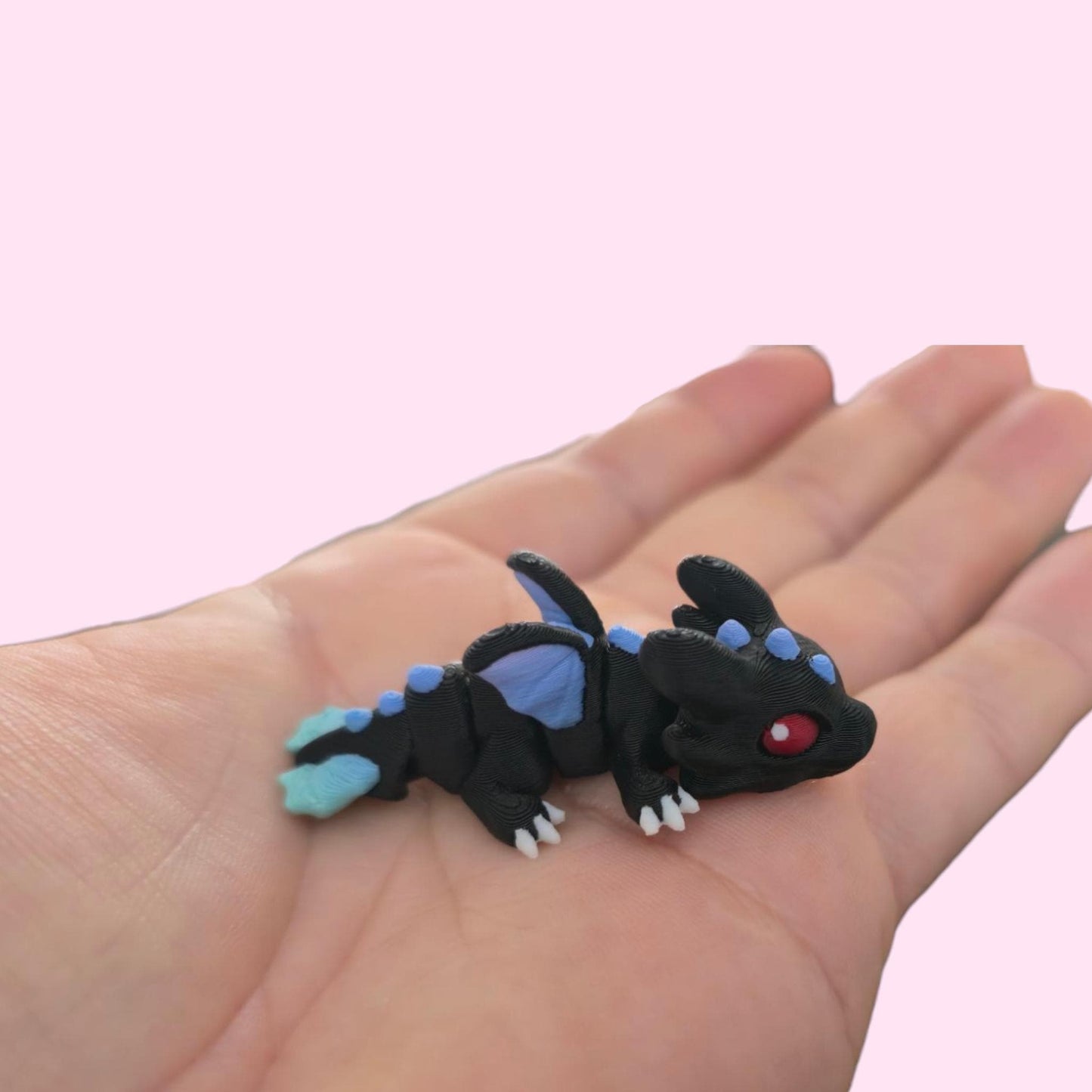 3D Printed Articulated Dragon Hatchling – Flexible Baby Dragon Toy – Fantasy Creature Gift – Poseable Fidget Toy