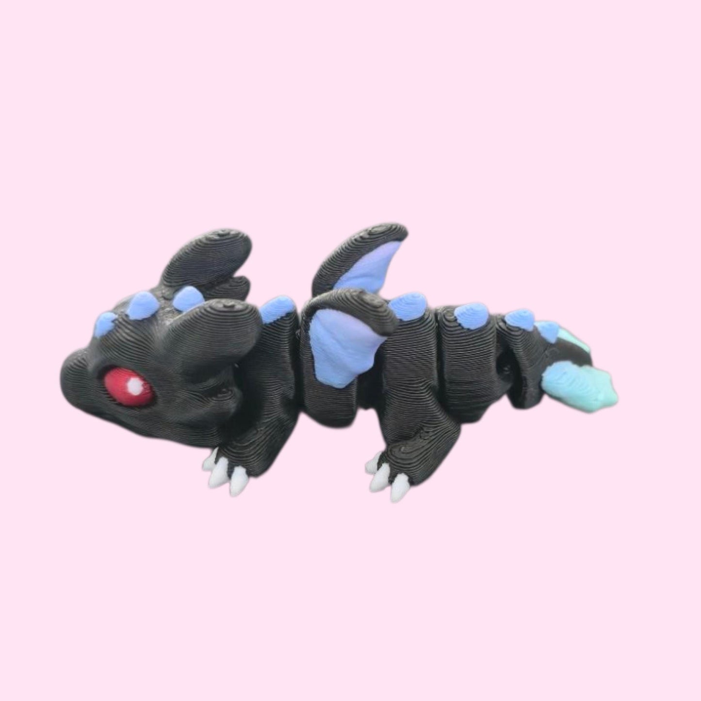 3D Printed Articulated Dragon Hatchling – Flexible Baby Dragon Toy – Fantasy Creature Gift – Poseable Fidget Toy