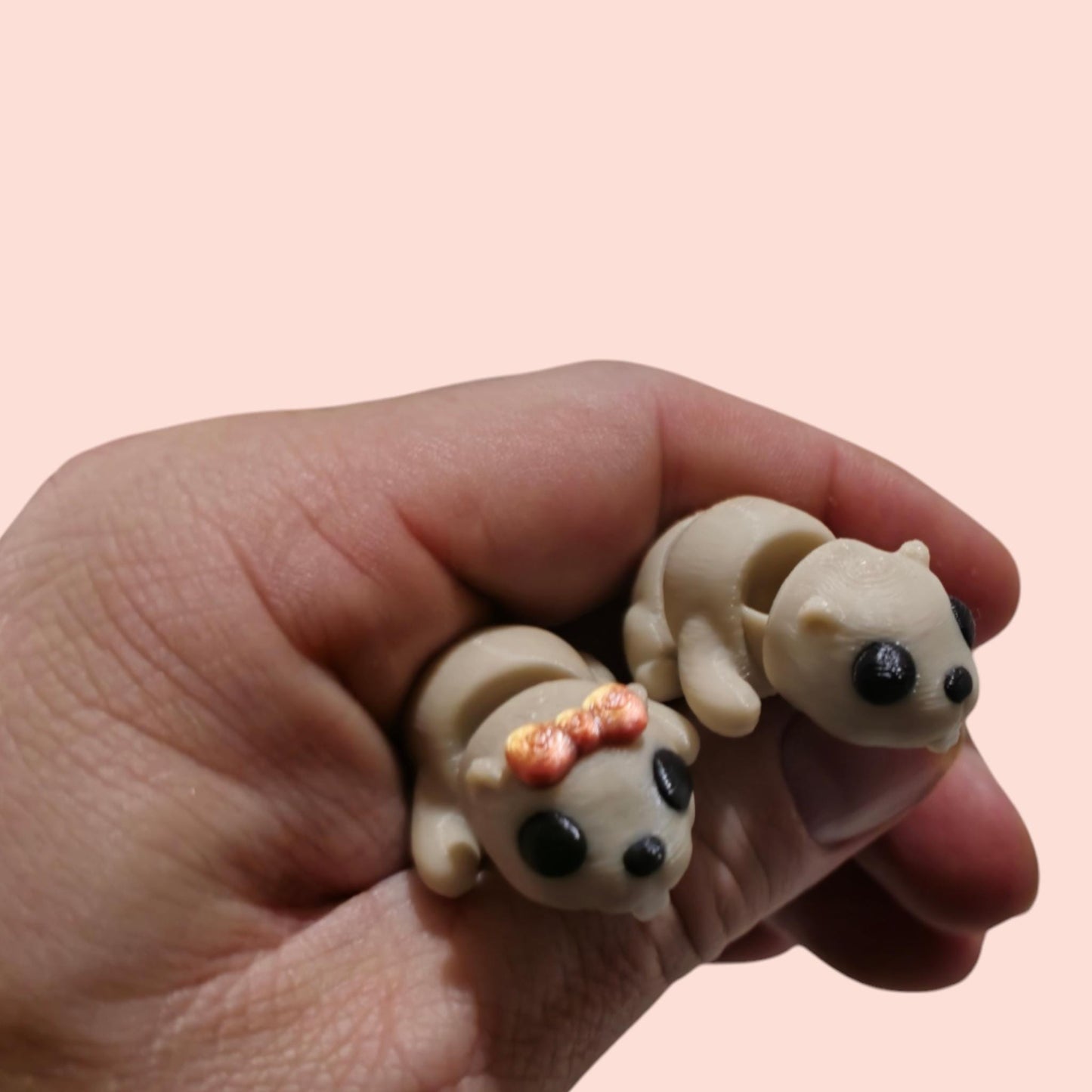 Articulated Fidget Beavers – 3D Printed Sensory Toy Pair – Cute Calming Gift for All Ages