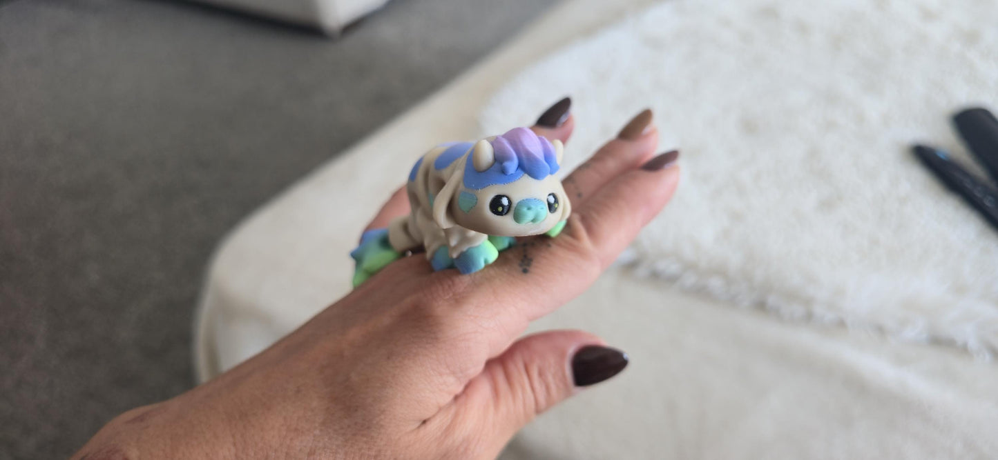 Flexi Cow – 3D Printed Poseable Cow Toy – Articulated Farm Animal – Fidget Desk Buddy – Cute Gift for Cow Lovers