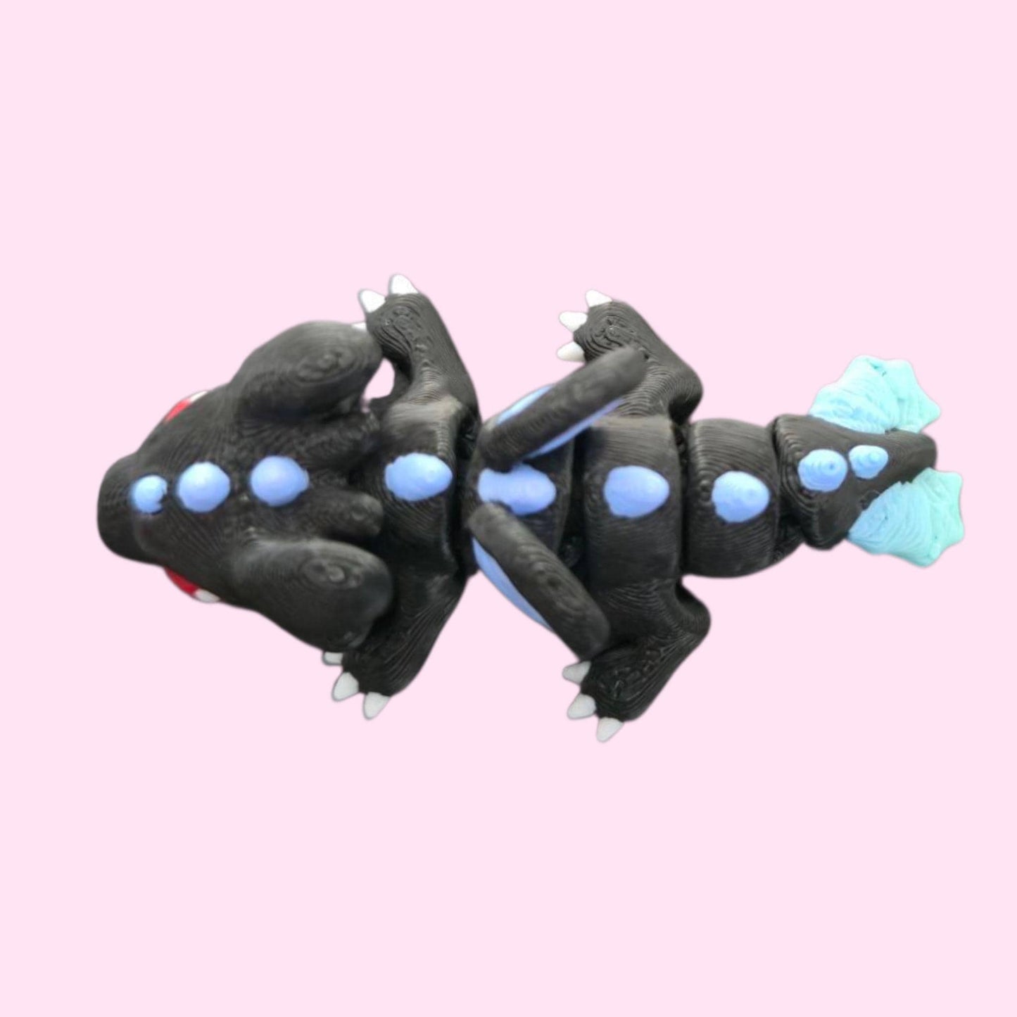 3D Printed Articulated Dragon Hatchling – Flexible Baby Dragon Toy – Fantasy Creature Gift – Poseable Fidget Toy