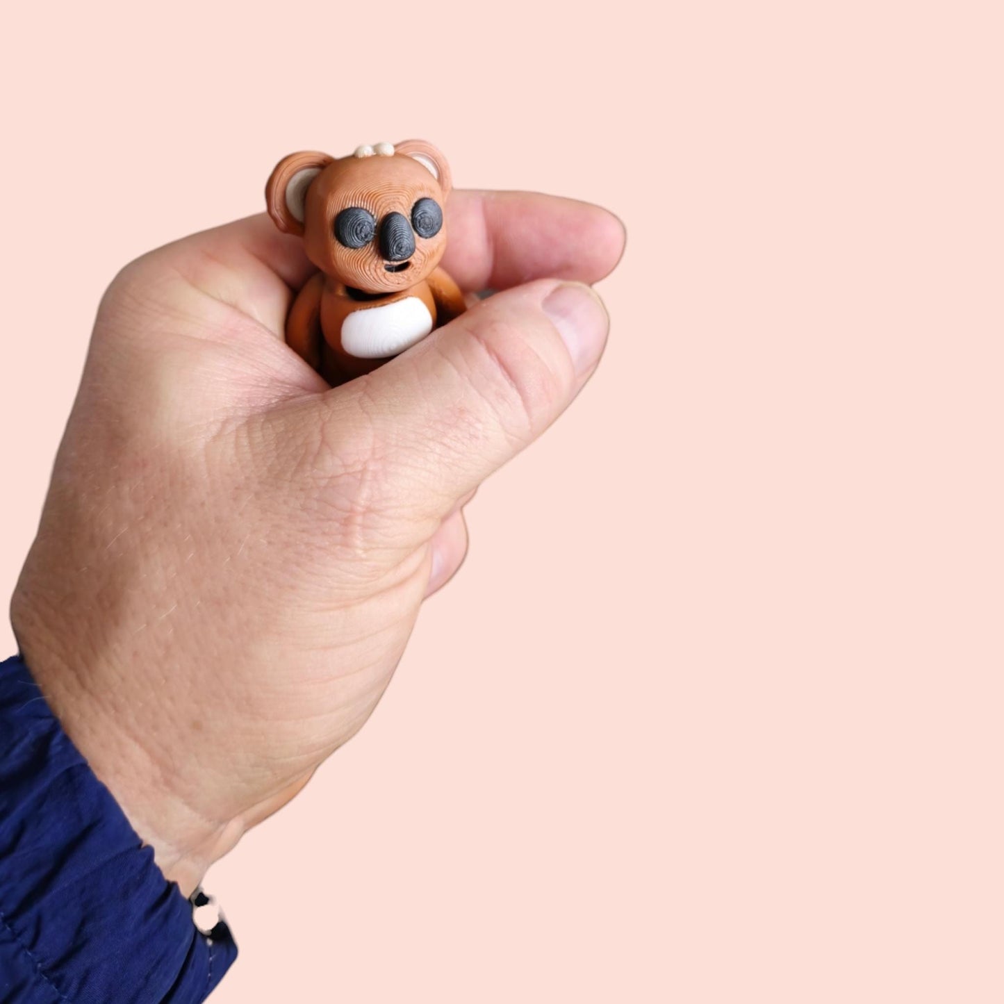 Articulated Koala with Cupcake Pod – 3D Printed Sensory Fidget Bear in Collectible Case