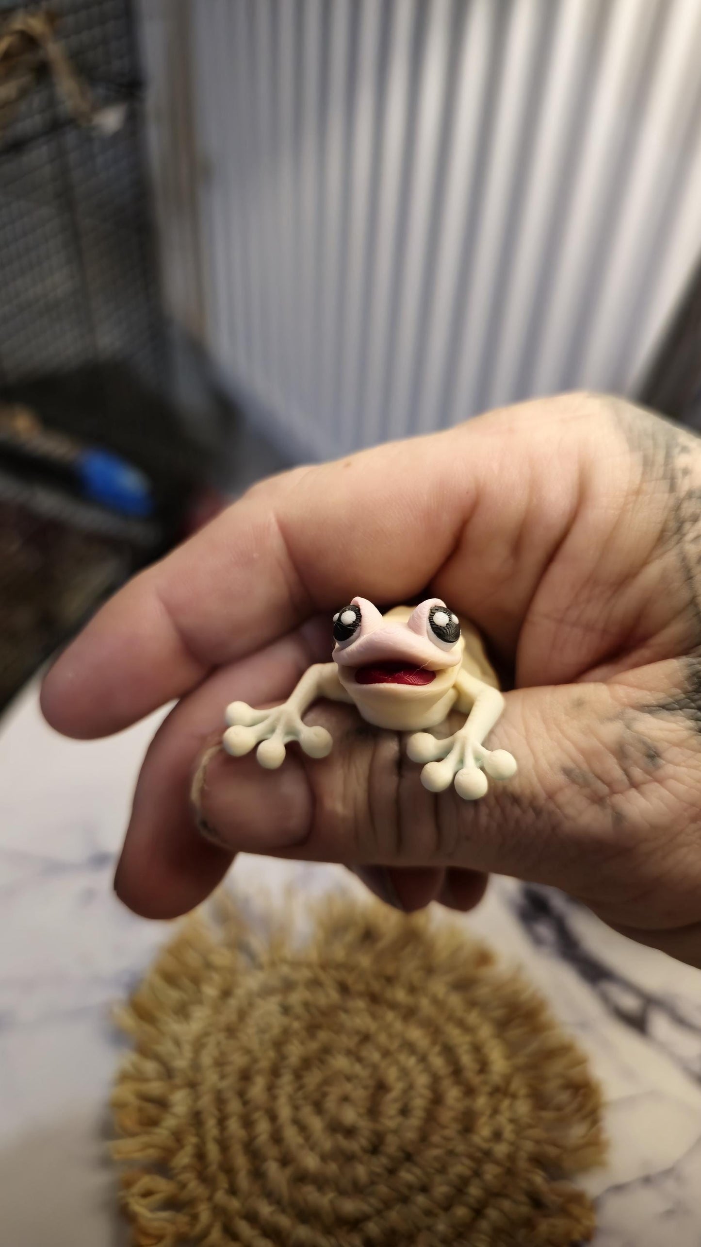 3D Printed Frog – Articulated Fidget Animal Toy – Cute Desk Pet Decor – Poseable Frog Gift