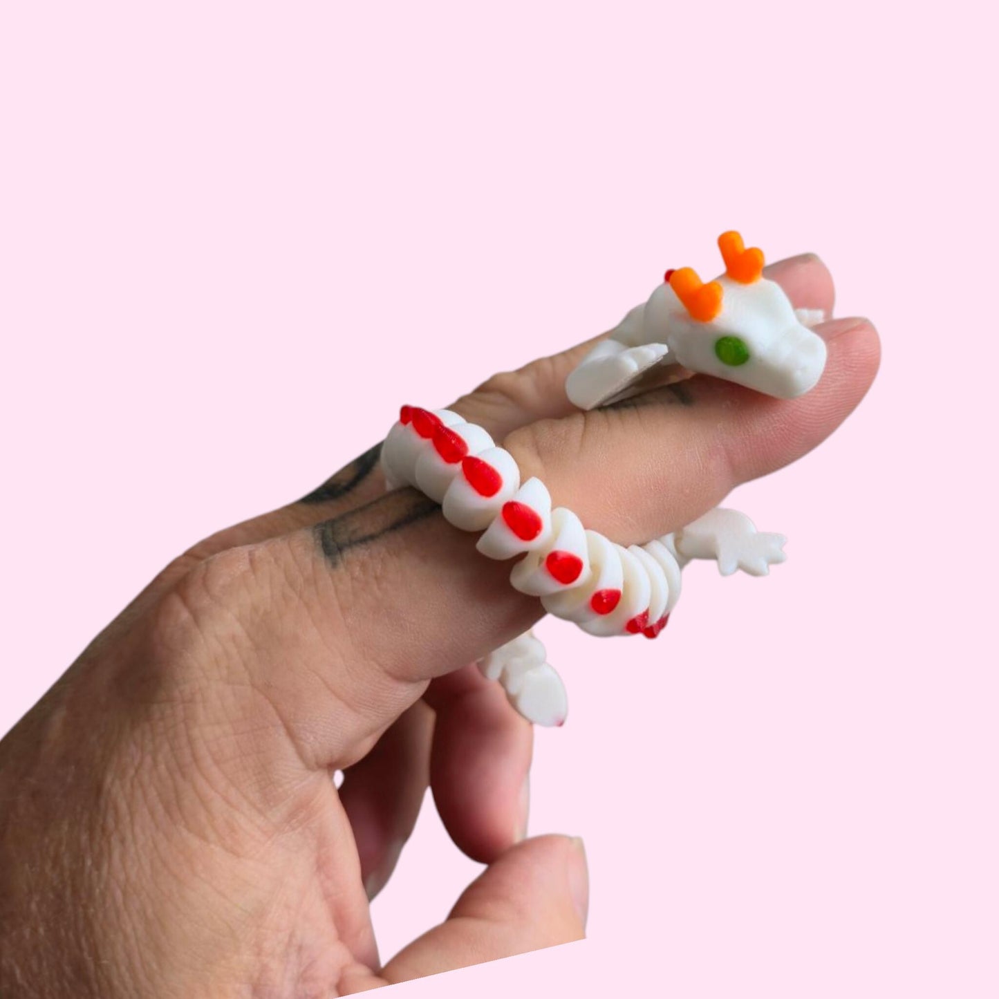 Qinglong Baby Dragon – 7" Poseable 3D Printed Dragon Toy | Articulated Collectible Figurine & Sensory Fidget Gift