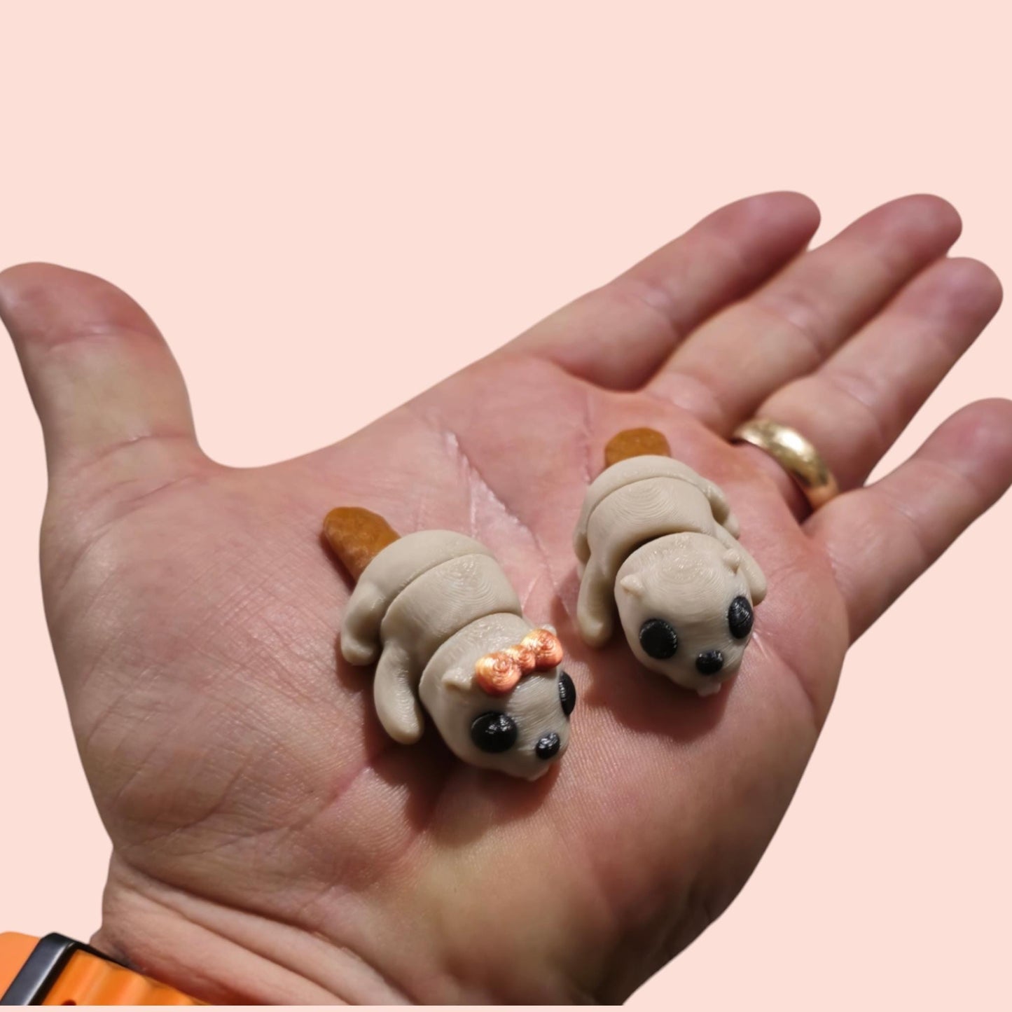 Articulated Fidget Beavers – 3D Printed Sensory Toy Pair – Cute Calming Gift for All Ages
