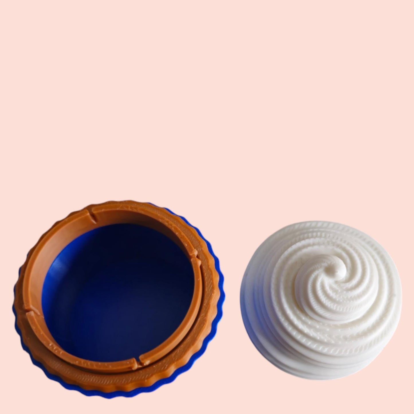 Qinglong Baby Dragon with Cupcake Home – 7" Articulated 3D Printed Dragon Toy & Storage Pod