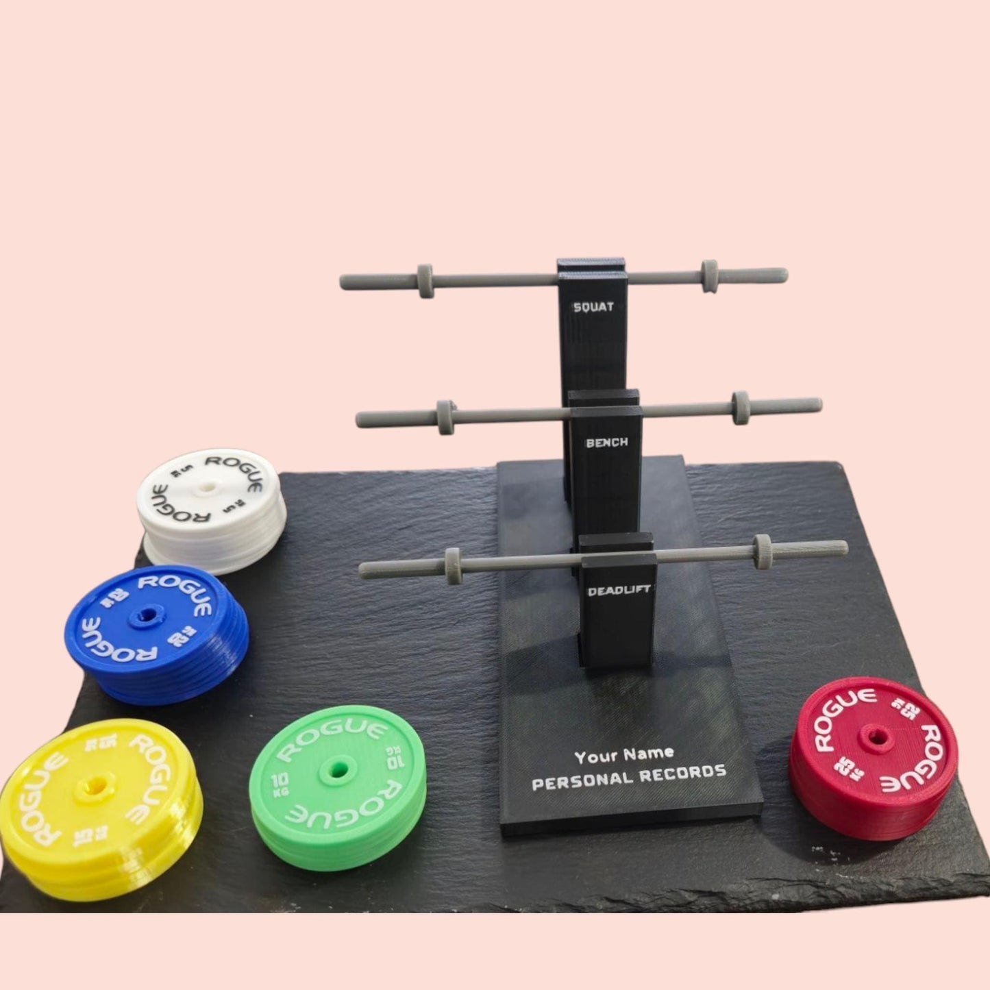 customizable 3D Printed PR Tracker for CrossFit & Powerlifting – Track Personal Records up to 470kg