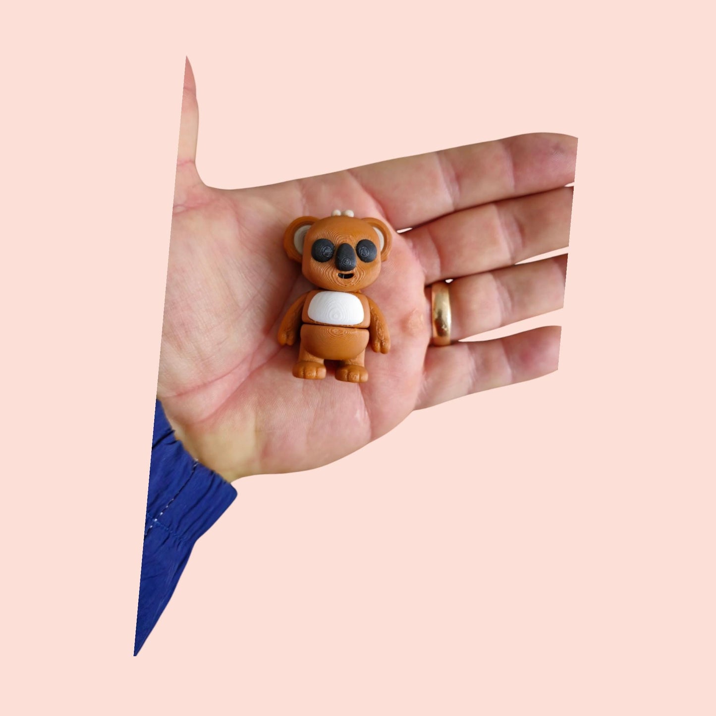 Articulated Sensory Koala bear & cupcake container combo Mamal. 3D Printed