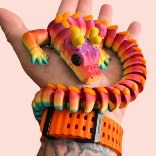 Qinglong XL 13in Baby Dragon & Egg – Articulated Sensory Toy