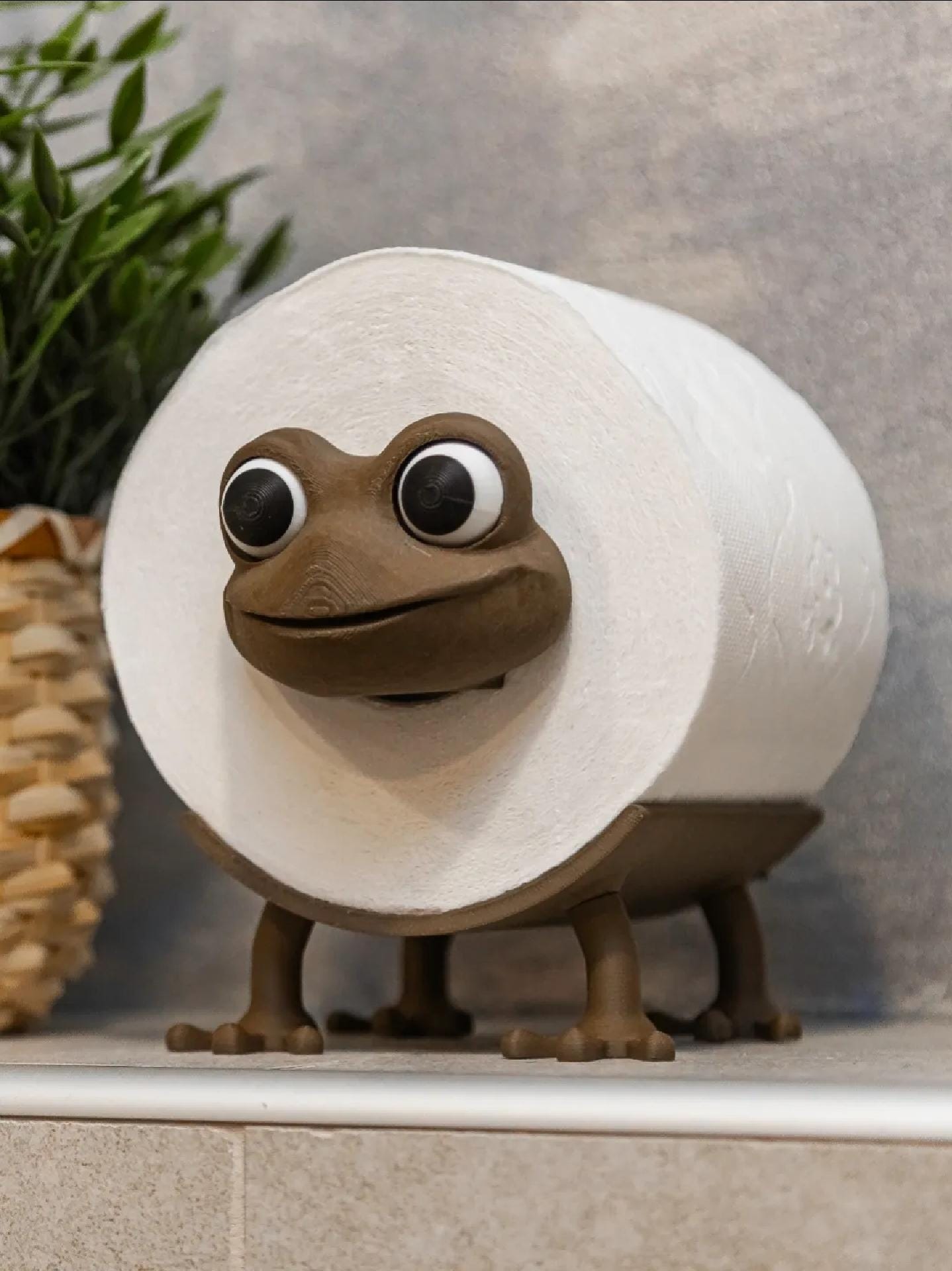 Chunky Frog Toilet Roll Holder ā Fun Quirky 3D Printed Bathroom Decor"