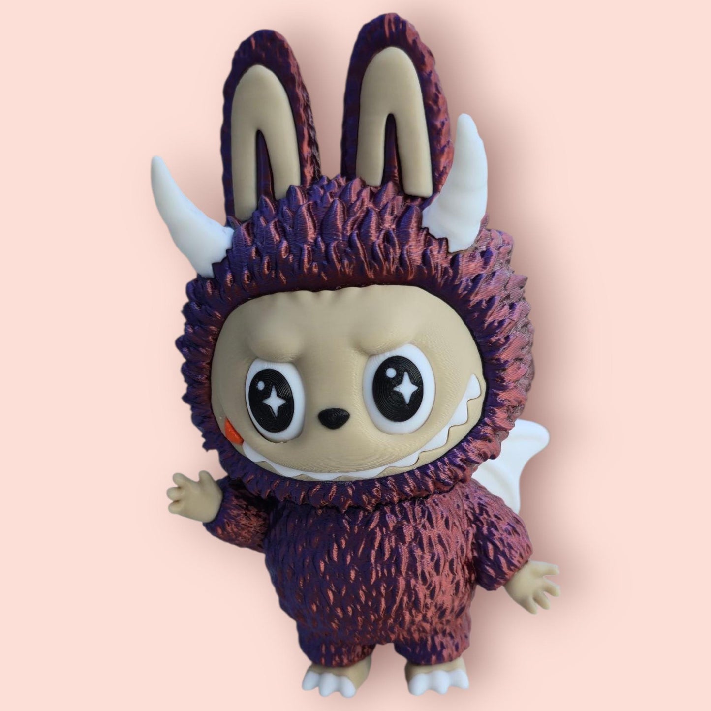 Labubu Archangel Demon Figurine with Rotating Eyes - Unique Home Decor"