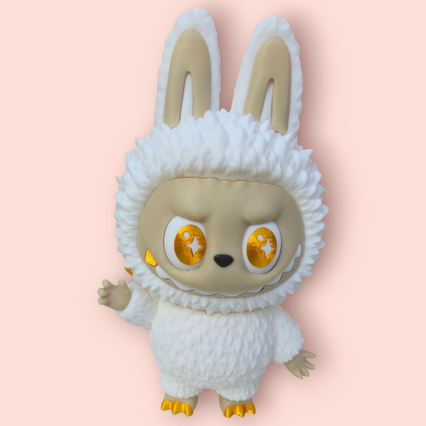 Labubu Angel Figurine with Rotating Eyes - Unique Home Decor"
