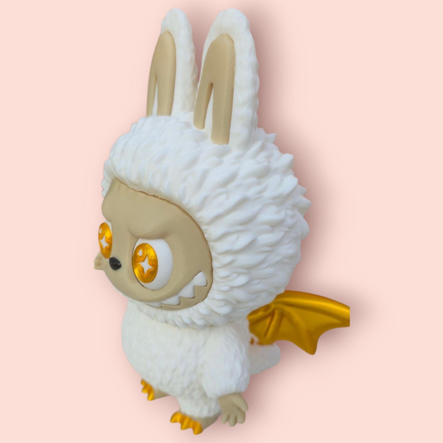 Labubu Angel Figurine with Rotating Eyes - Unique Home Decor"