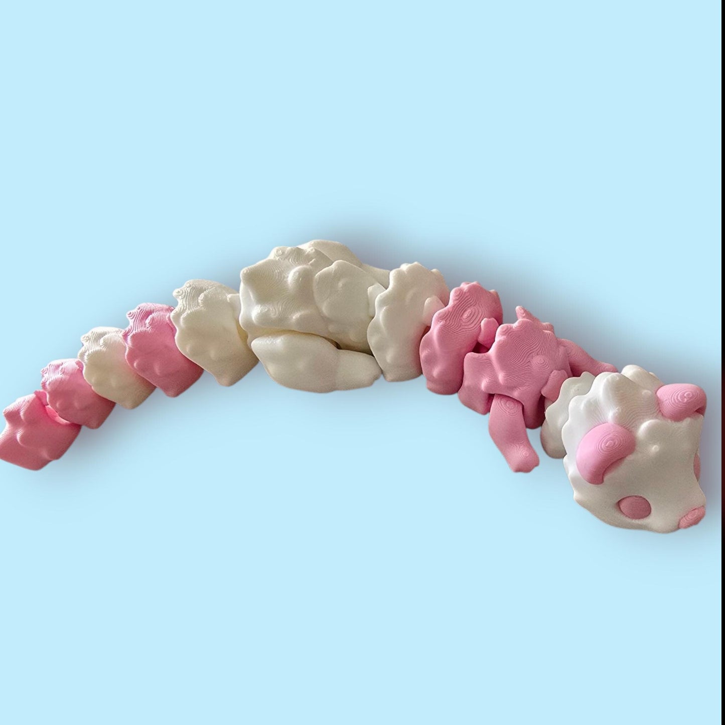 Articulated Ferret Fidget– ADHD Sensory Aid – Flexible 3D Printed Animal – Stress Relief – PLA Plastic – Cute Desk Pet